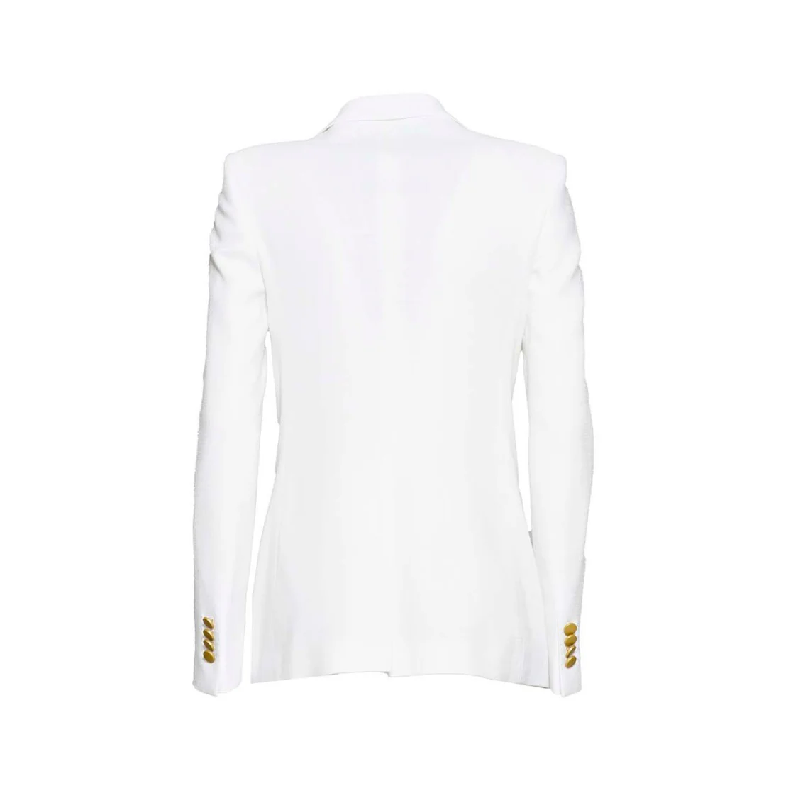 J-Parigi Single Breasted Jacket In White Viscose Blend