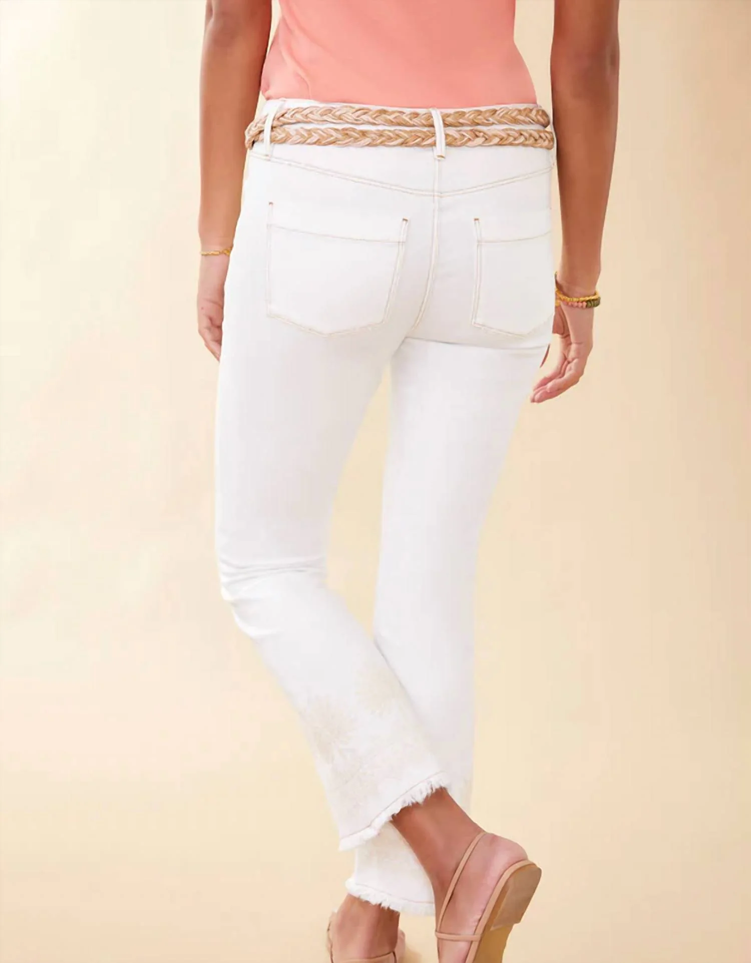 Ellington Kick Flare Jean In Pearl White
