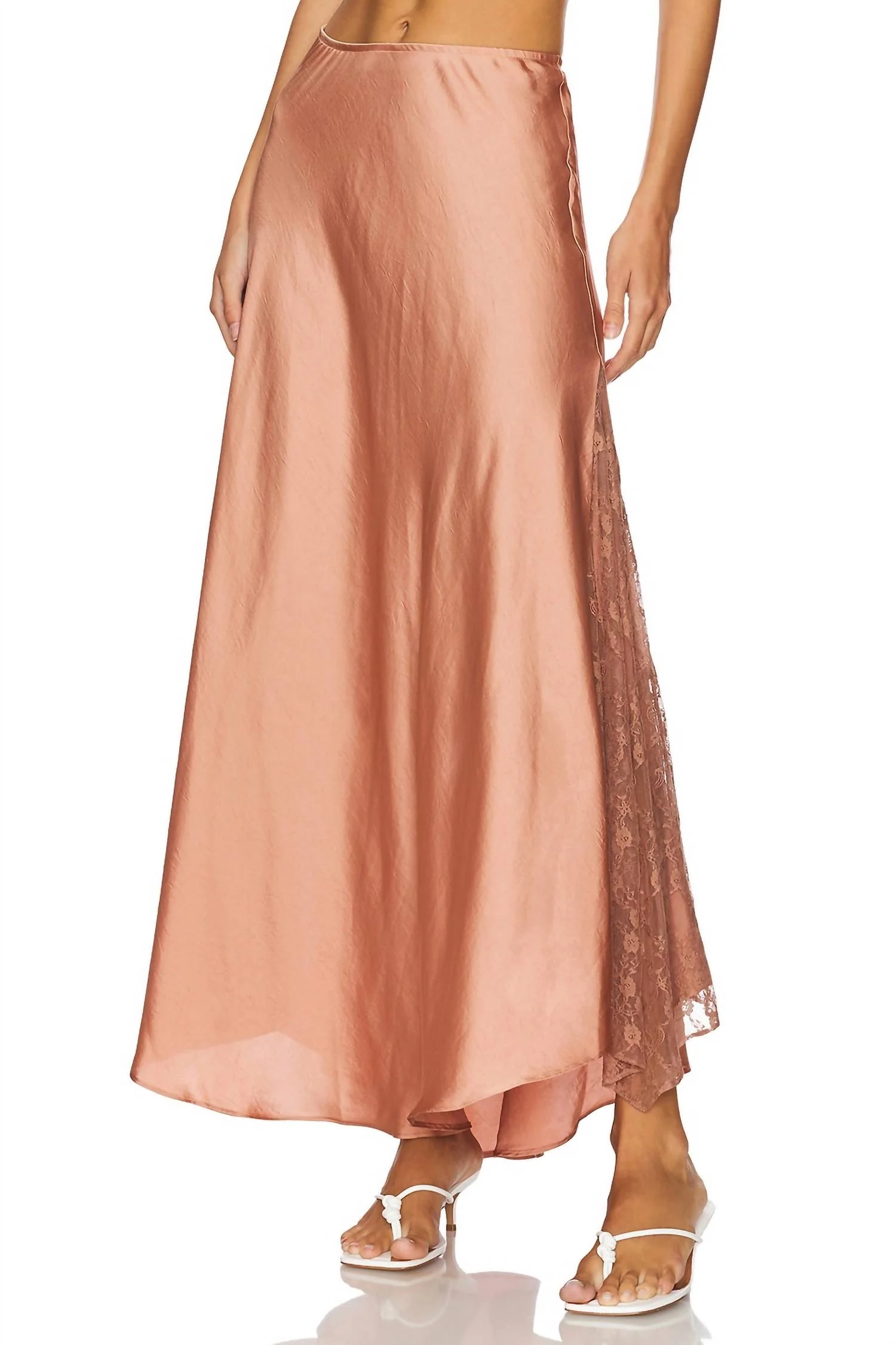 Make You Mine Slip Skirt In Cafe Latte