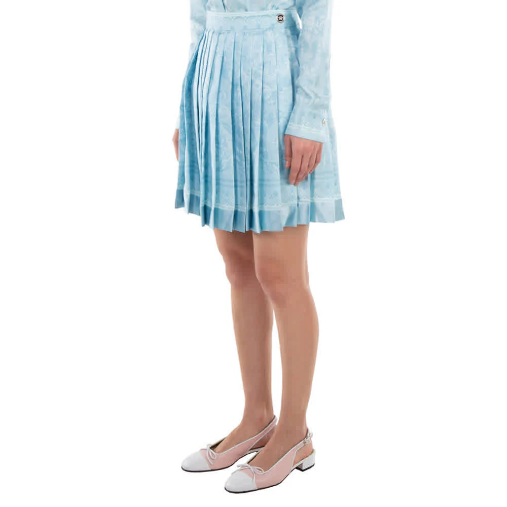 Versace Barocco Print Silk Mini Skirt