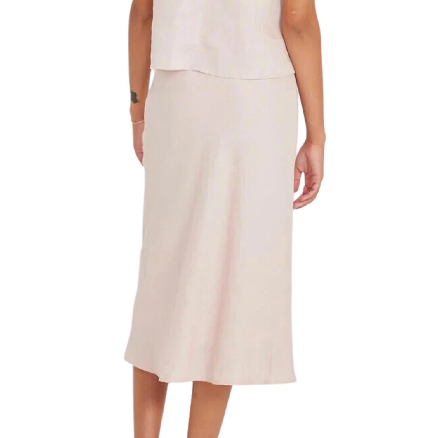 Rian Linen Skirt In Peony