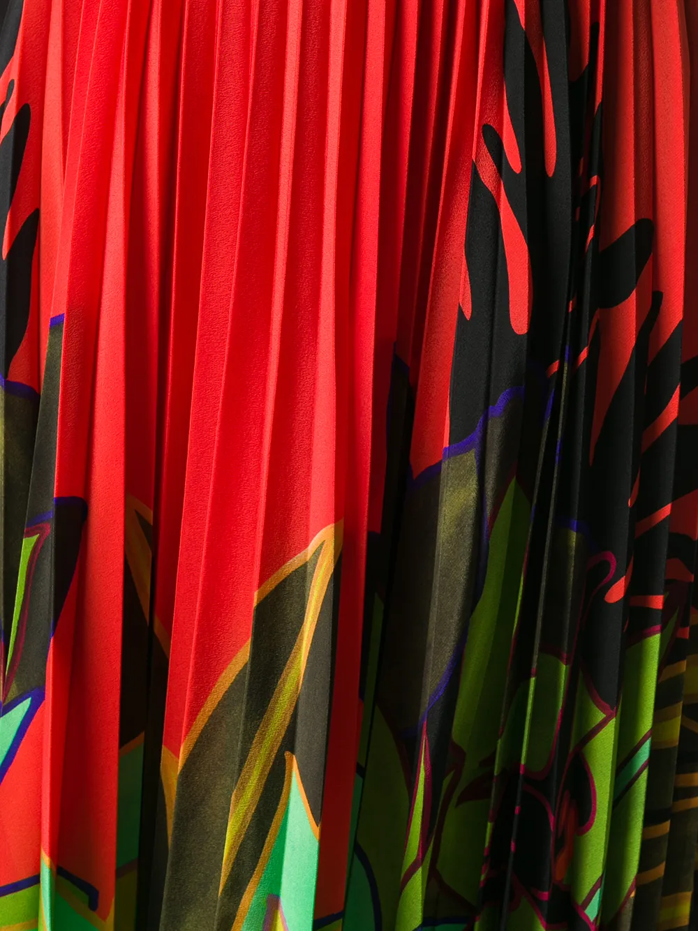 Valentino Garavani Mirrored Monkeys Forest Pleated Skirt