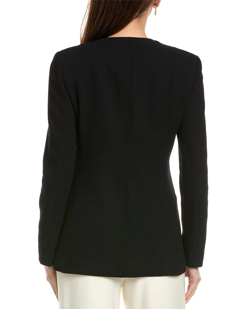 Lafayette 148 New York Wool Collarless Blazer