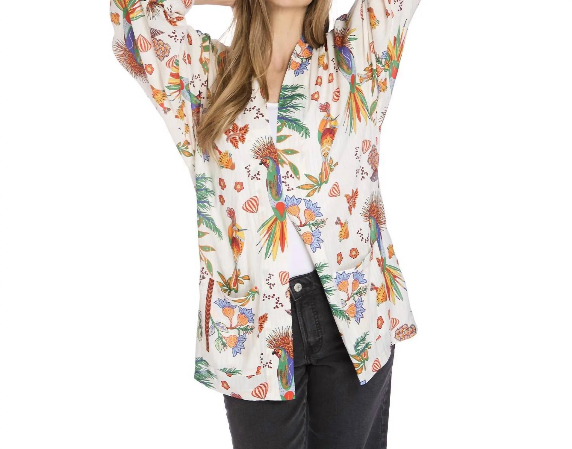 Bird Of Paradise Tropical Kimomo In Pink