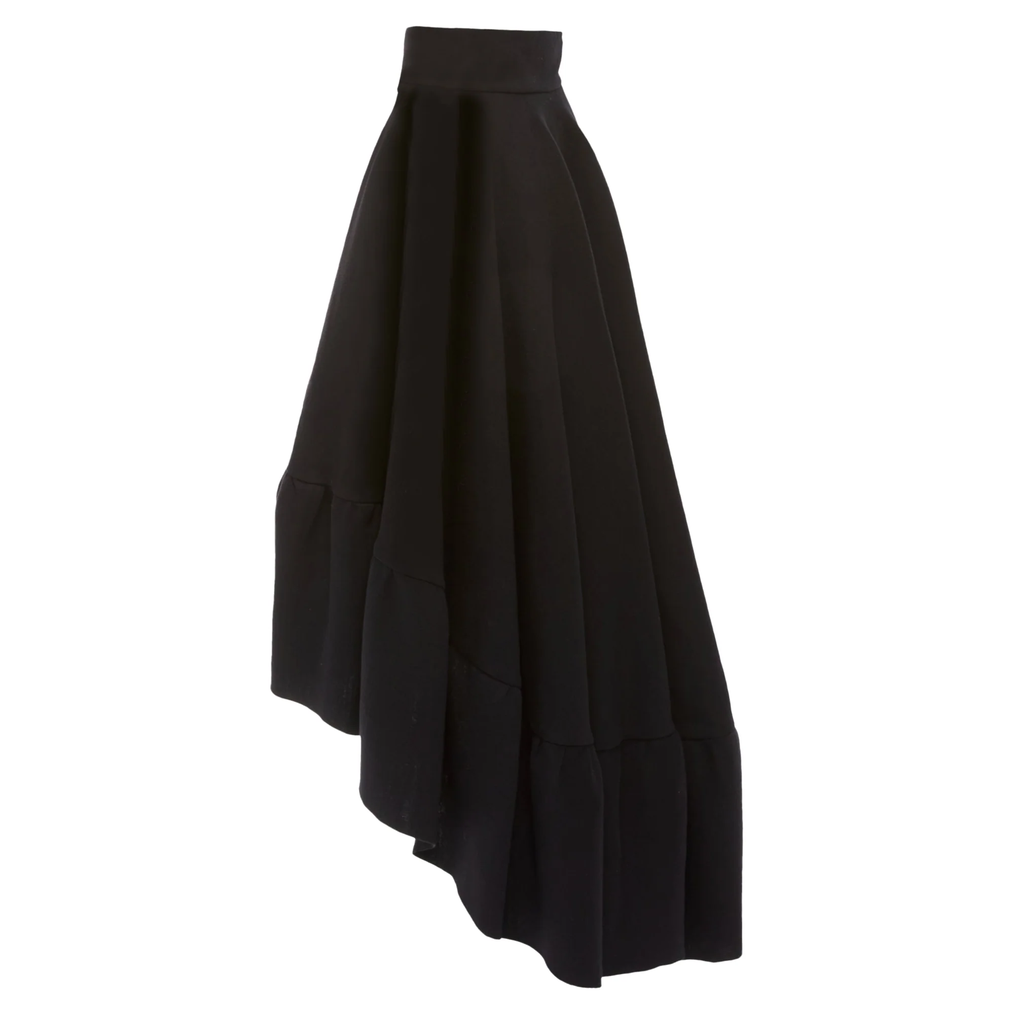 Antonio Berardi Cotton Blend High Low Dramatic Ruffle Skirt