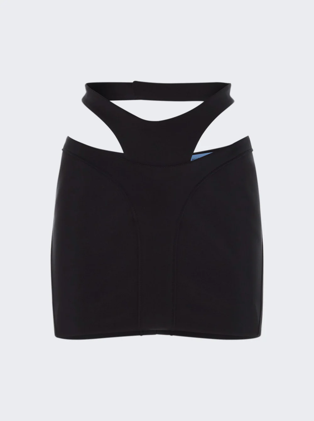 Bi-material Mini Skirt