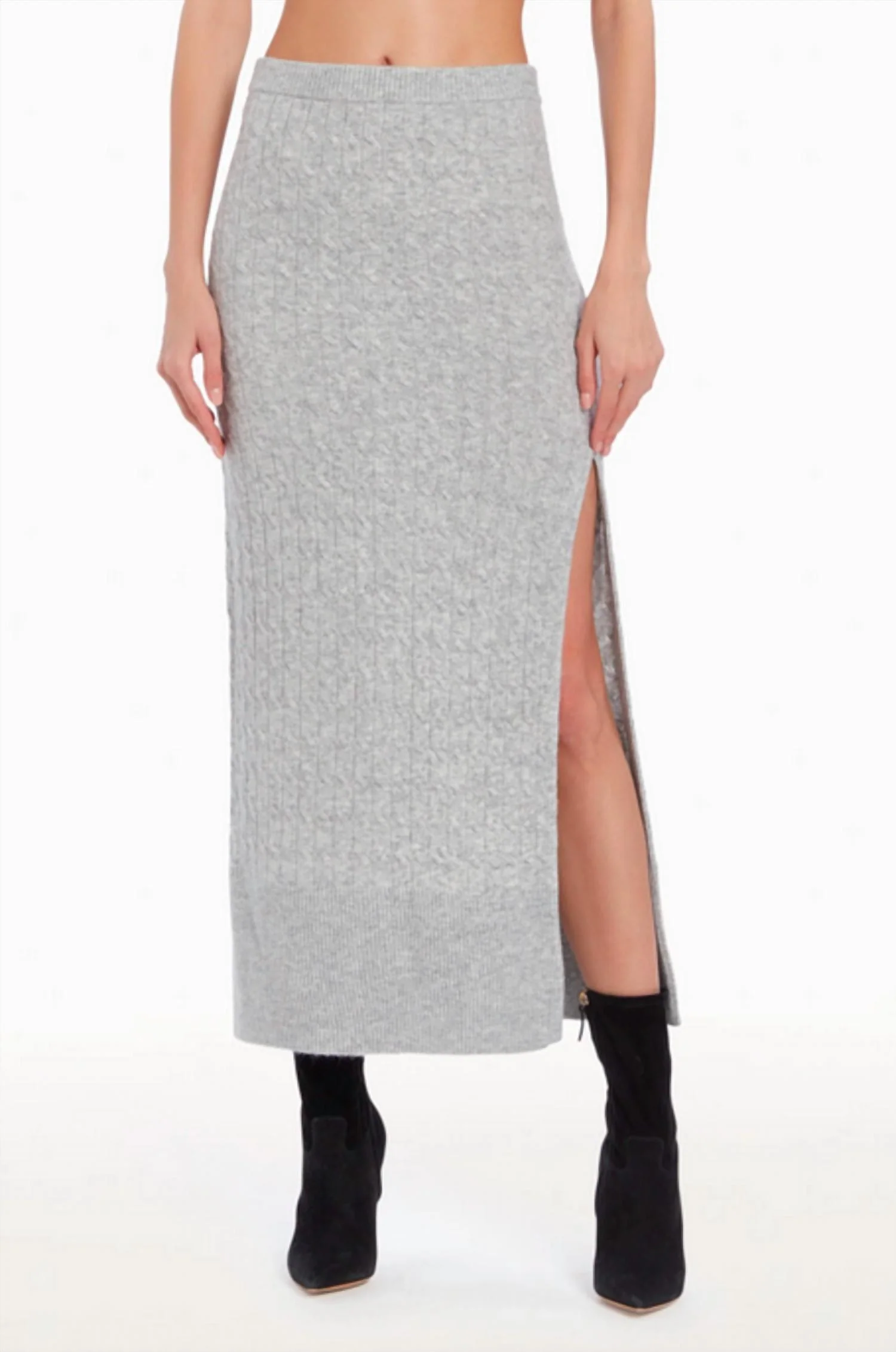 Isla Skirt In Light Heather Grey