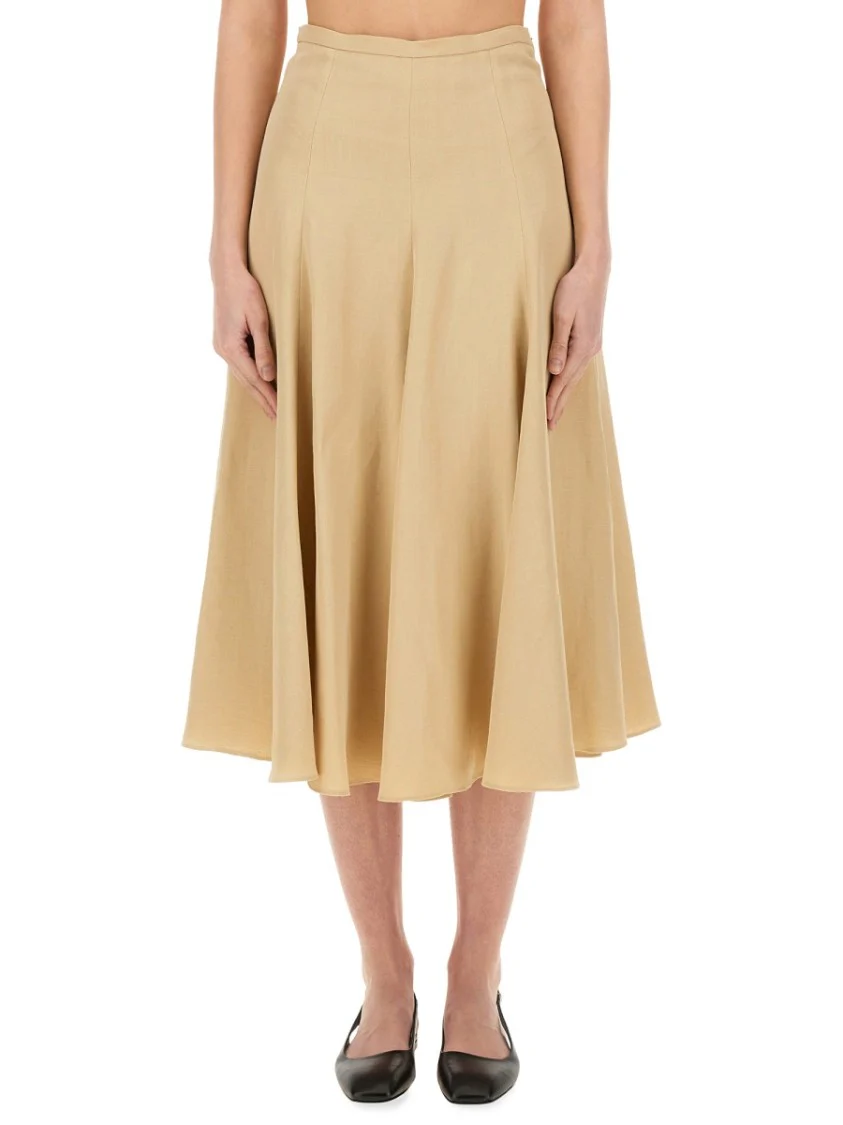 Flared Midi Skirt