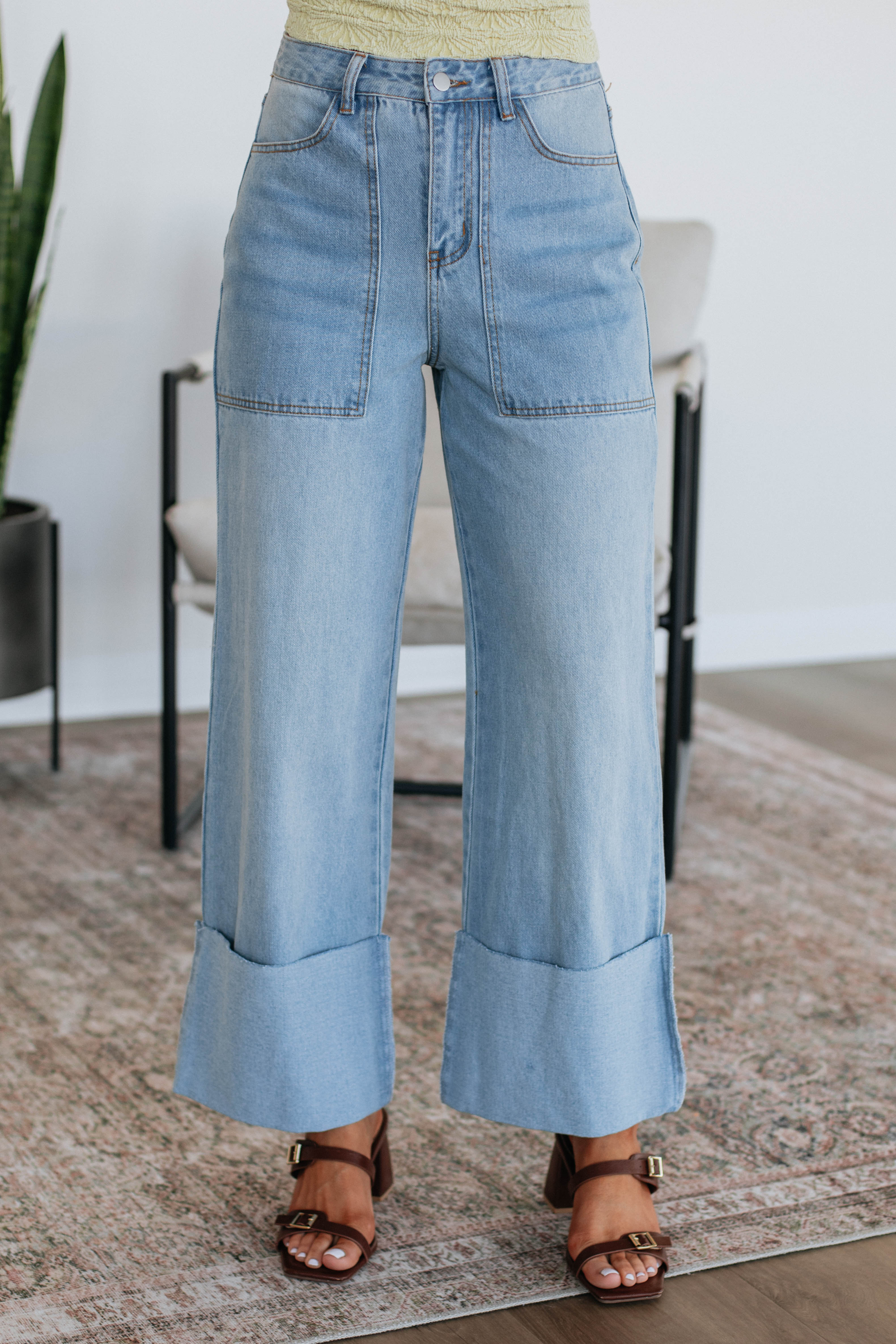 Cosette Wide Leg Pants - Medium Wash