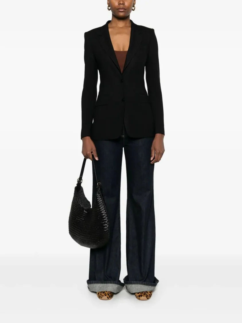 Tailored Black Blazer With Notch Lapel