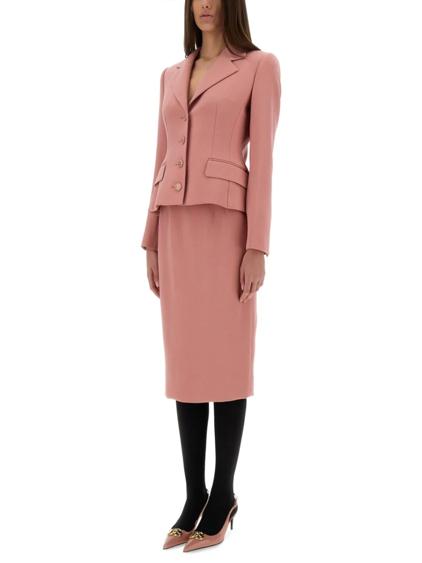 Dg Logo Longuette Pencil Skirt