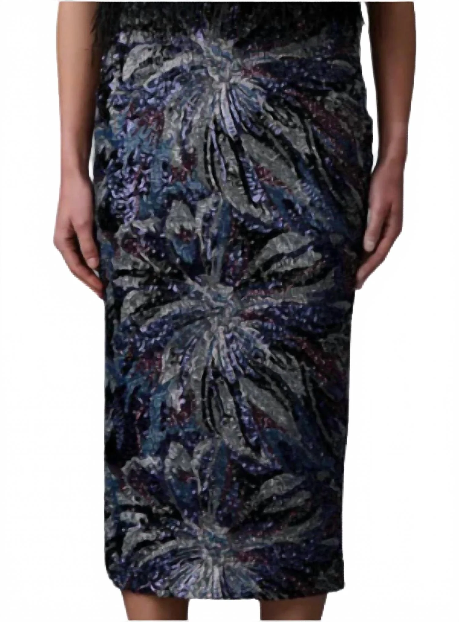 Women's Floral Skirt In Midnight Abstract