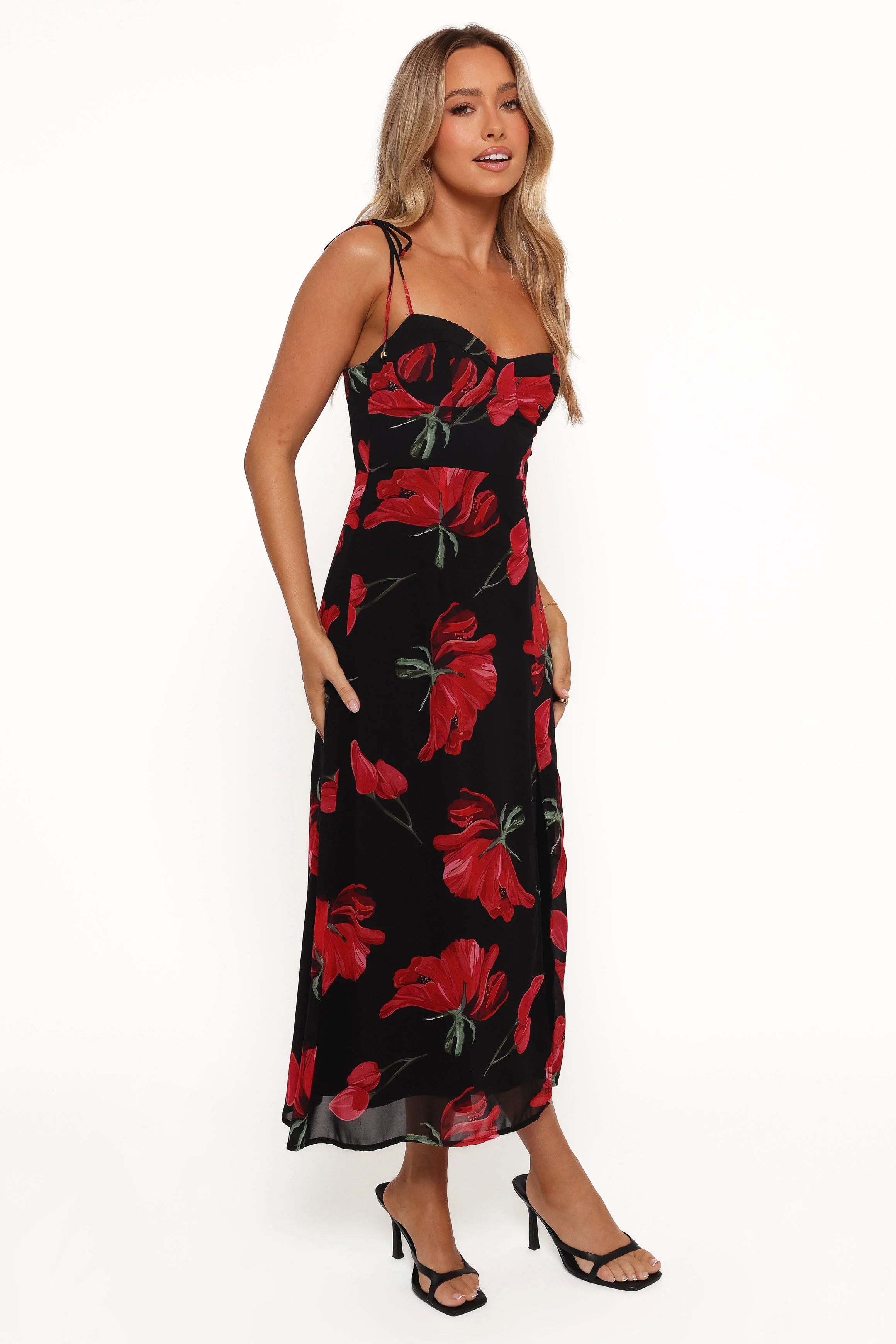 Meg Dress - Black Floral