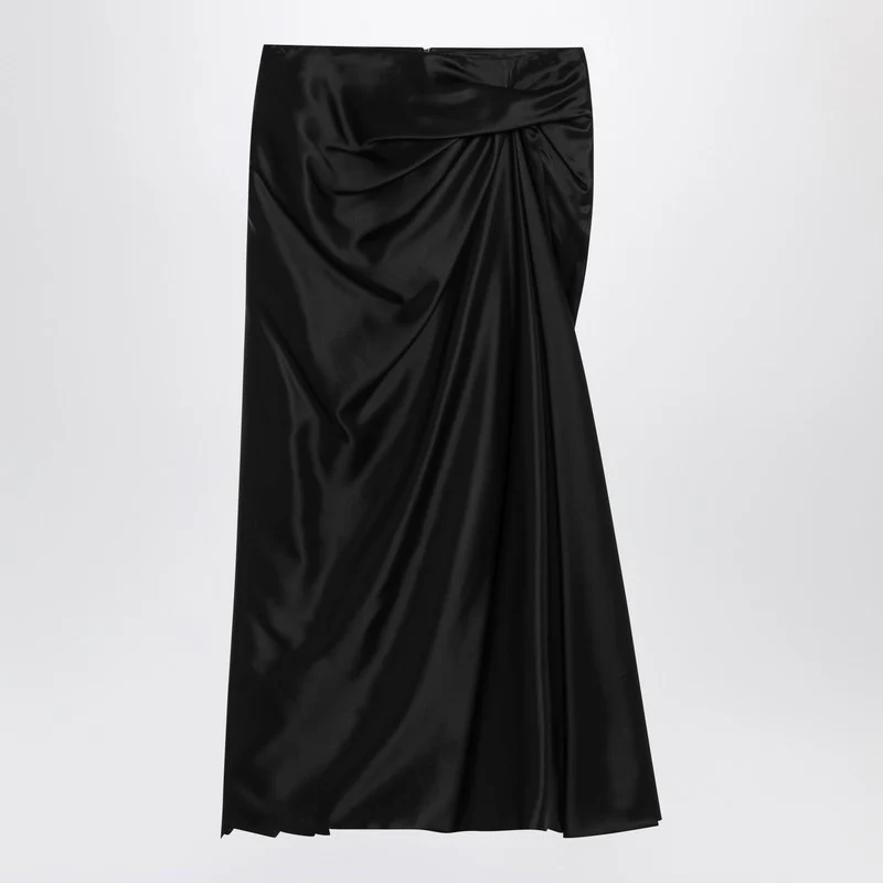 Balenciaga Women's Draped Skirt In Cupro Twill