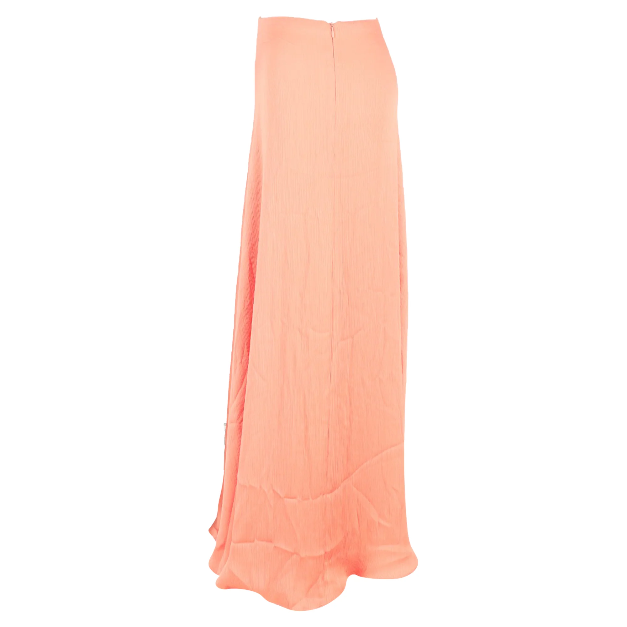 Galvan High-Waisted Maxi Skirt in Coral Polyester