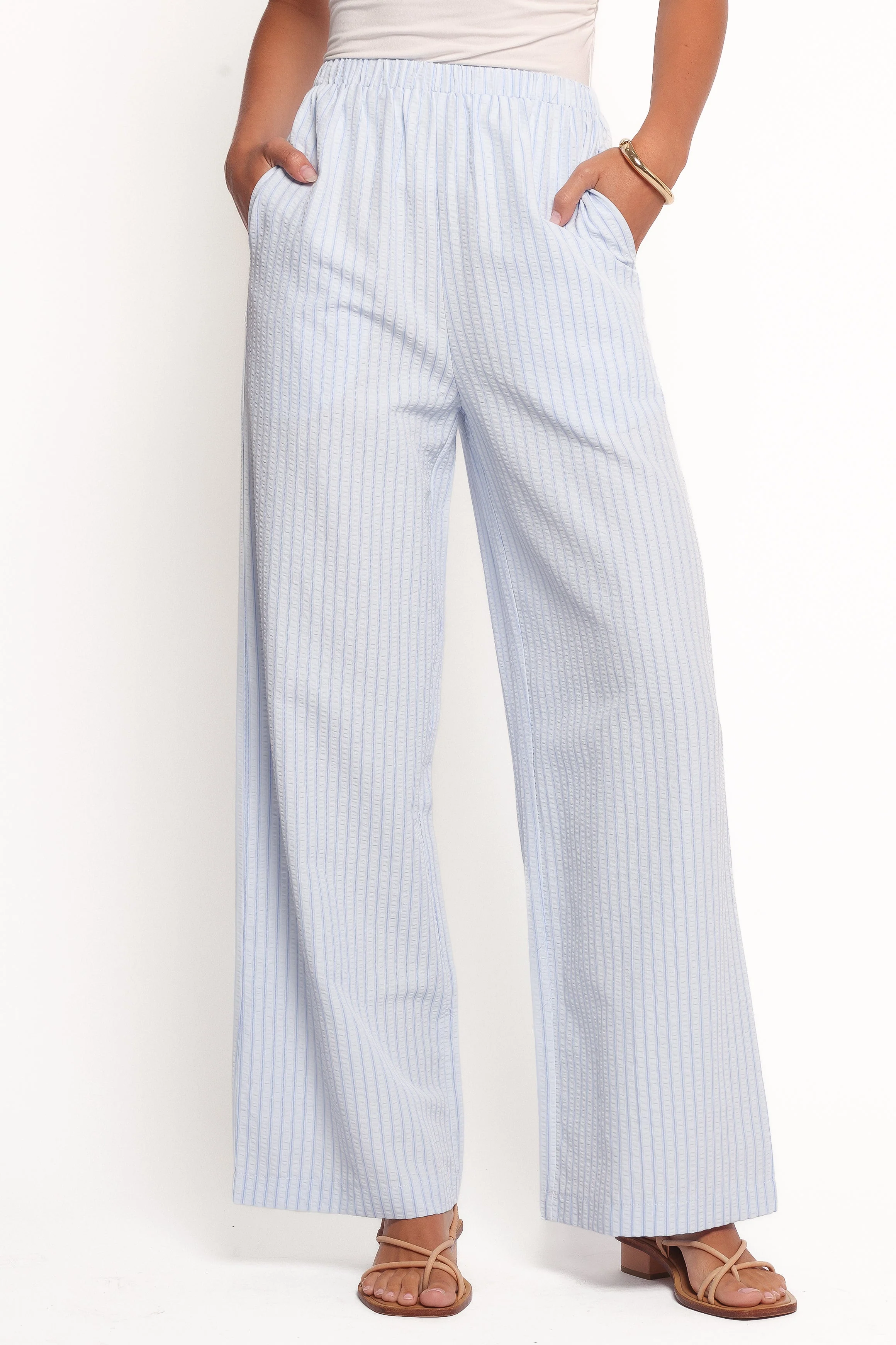 Peyton Striped Pant - Blue