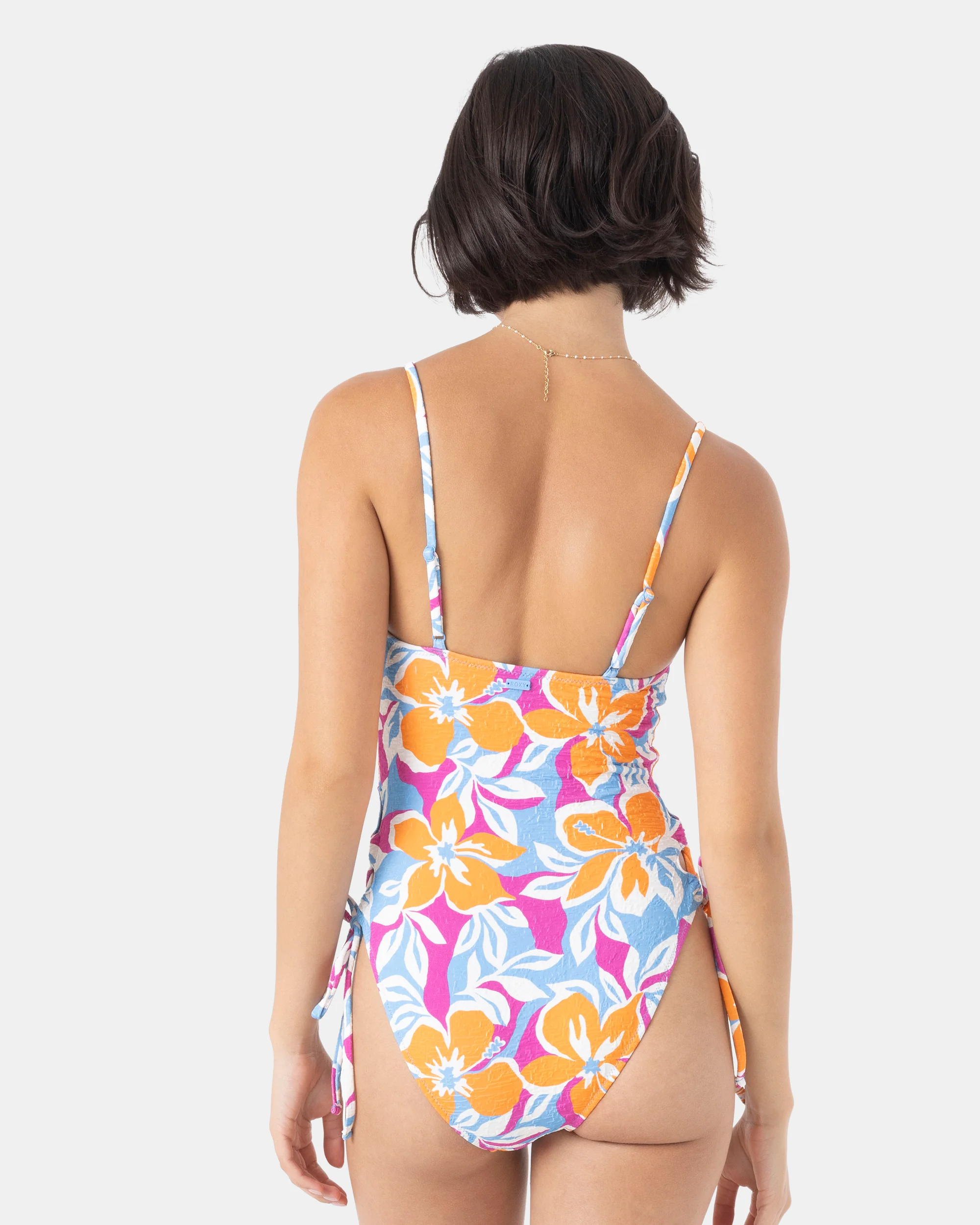 Topanga Canyon Lace Up Side One Piece Swimsuit