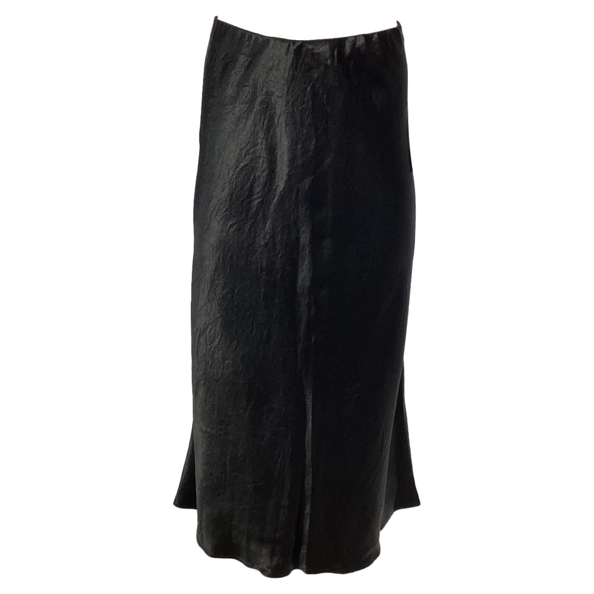 Anine Bing Midi Flared Skirt in Black Silk