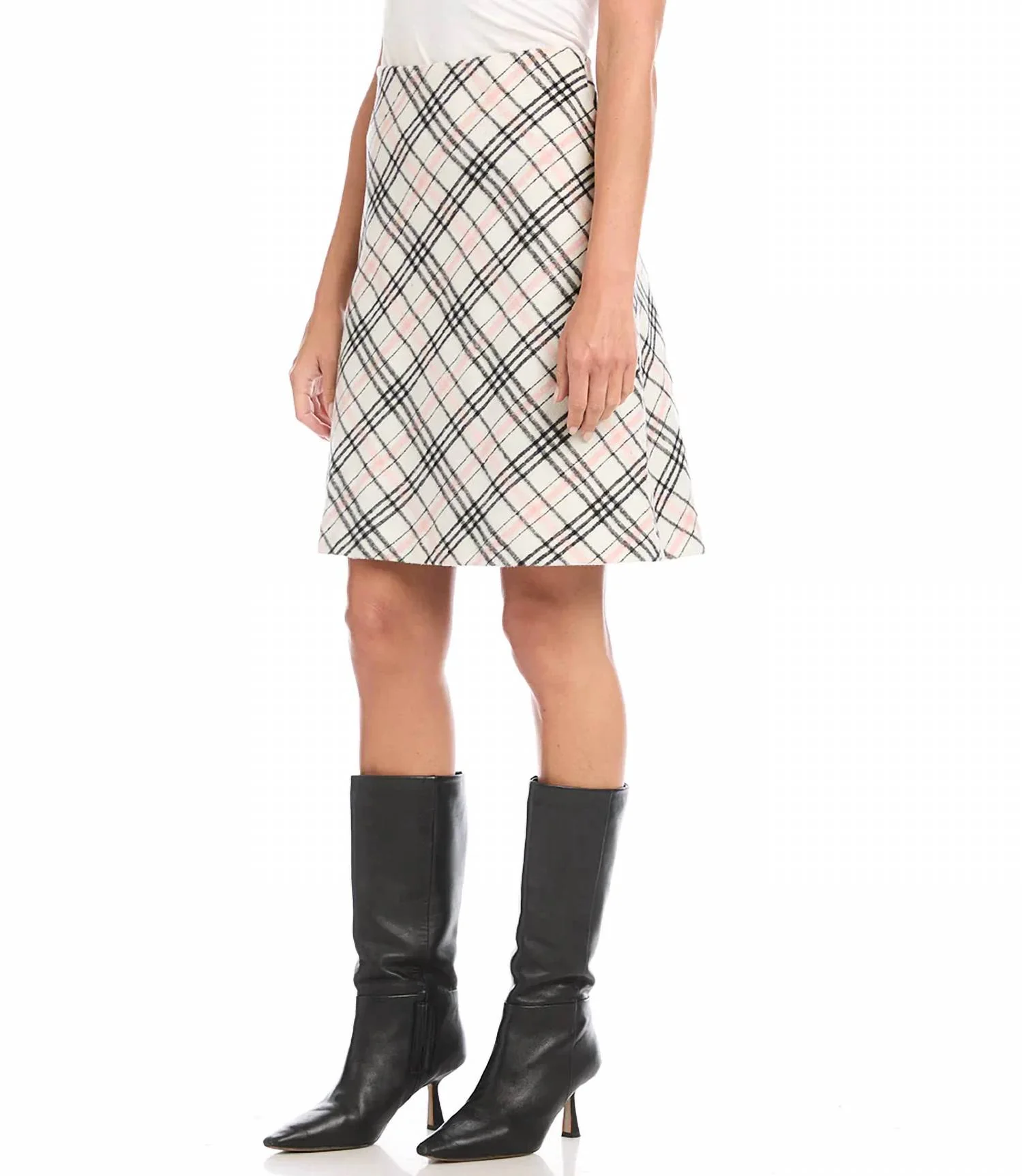 Bias Plaid Skirt