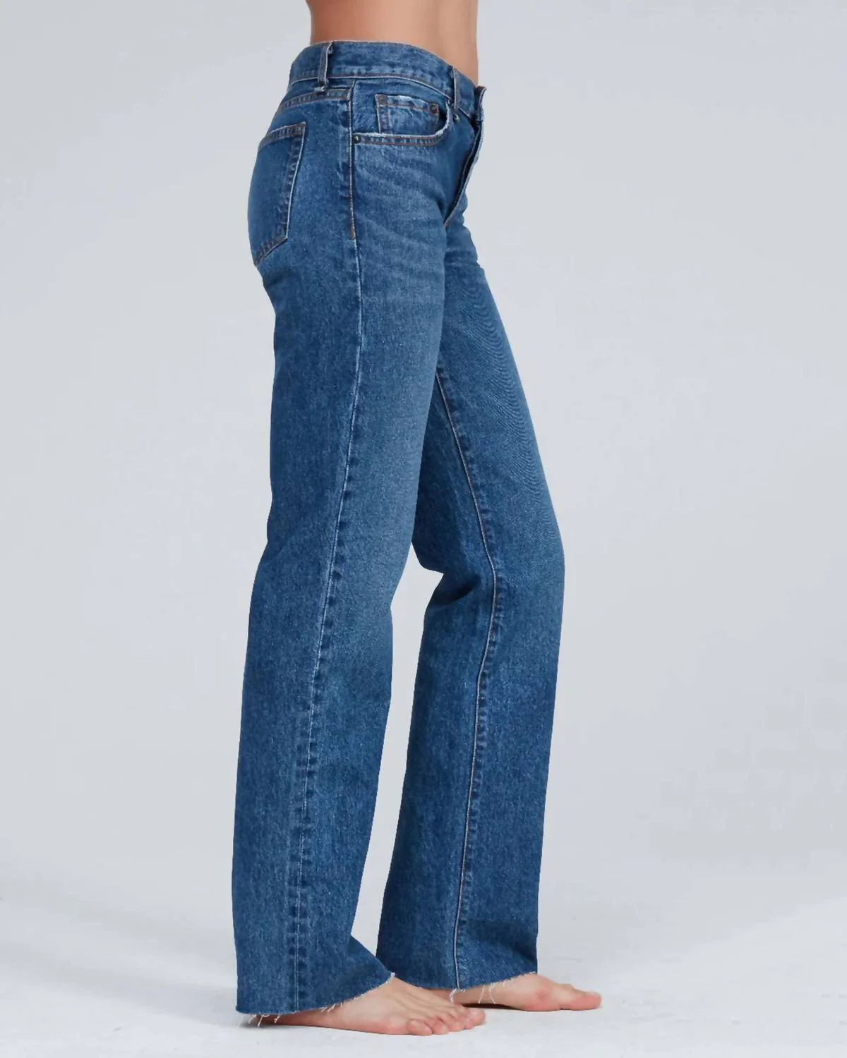 Long Low Rise Straight Jean In Sundowner