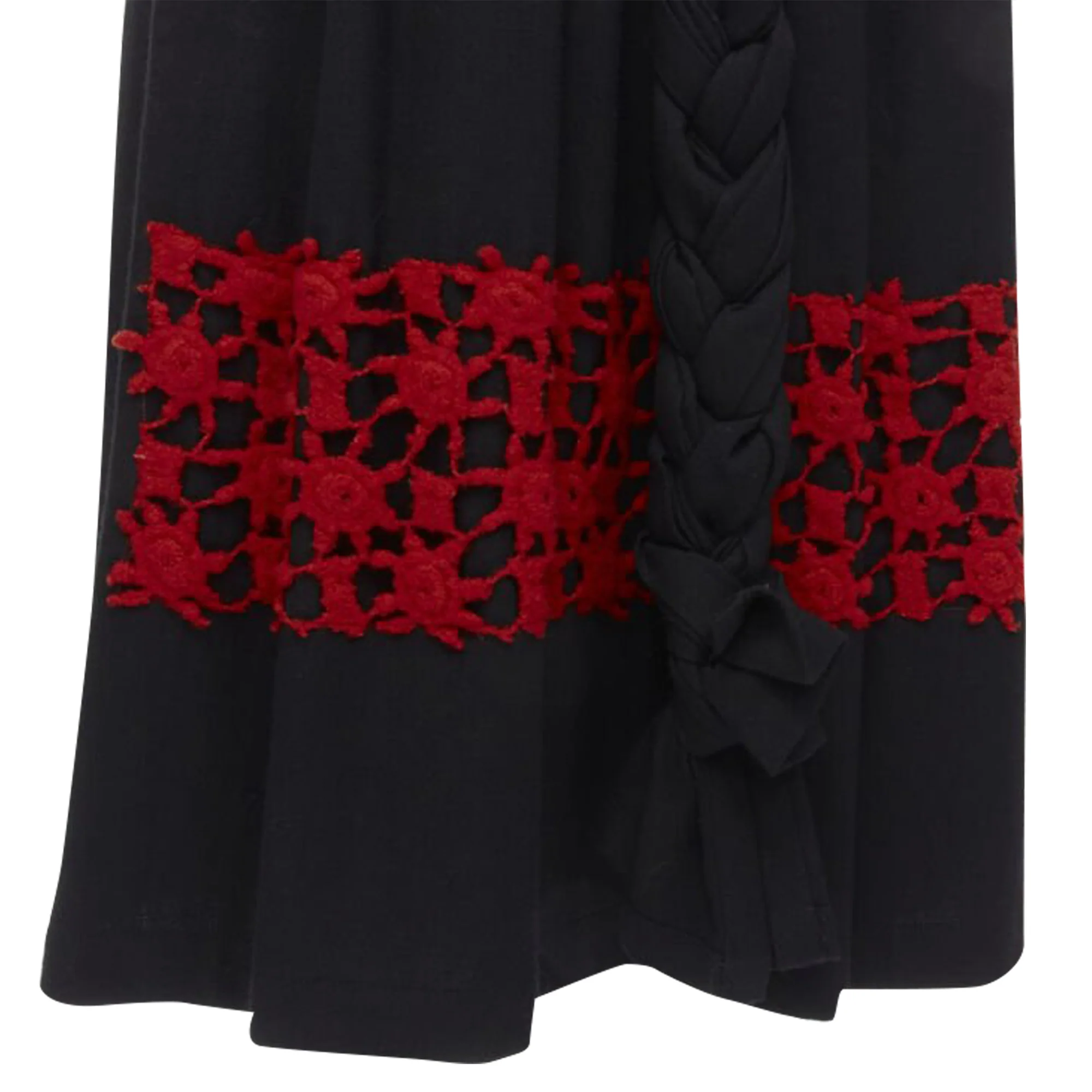 Comme Des Garcons braid embroidery skirt