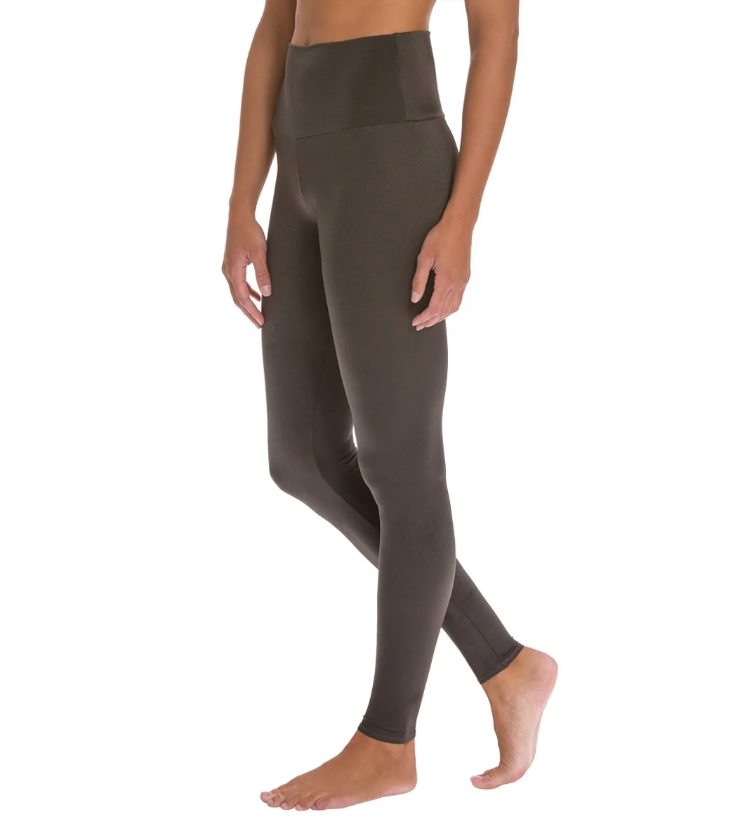 Onzie High Waisted Yoga Leggings Gunmetal