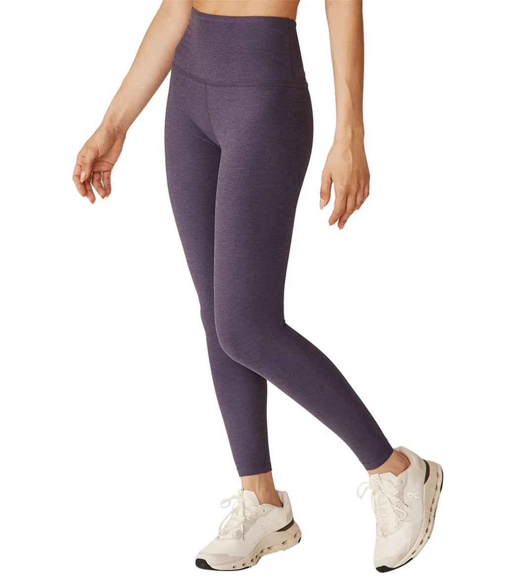 Beyond Yoga Spacedye High Waisted Caught In The Midi 7/8 Yoga Leggings Purple Haze Heather