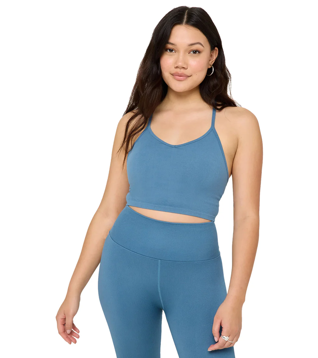Spiritual Gangster Bryn Seamless Crop Tank Solid