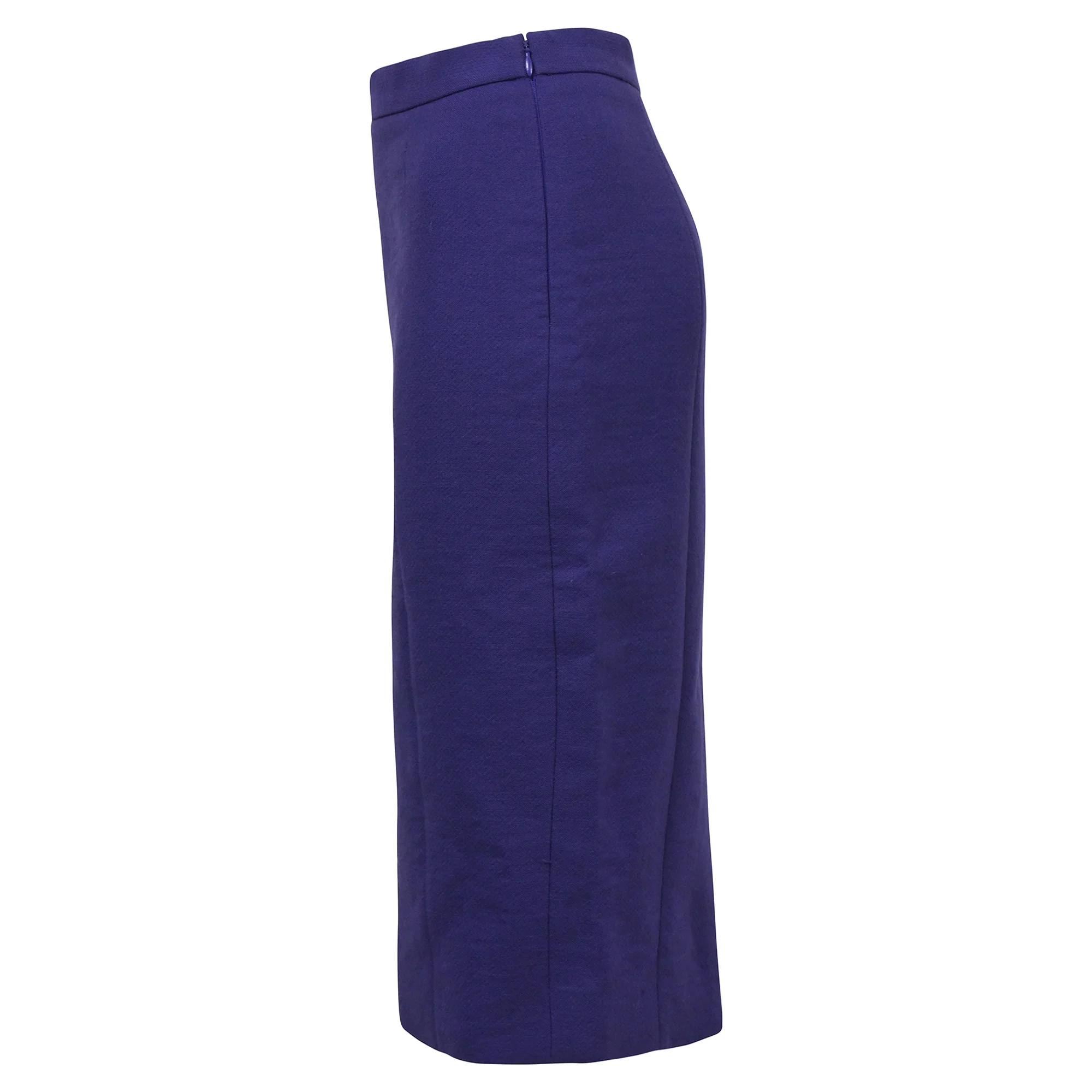 Moschino Paneled Pencil Skirt in Purple Wool