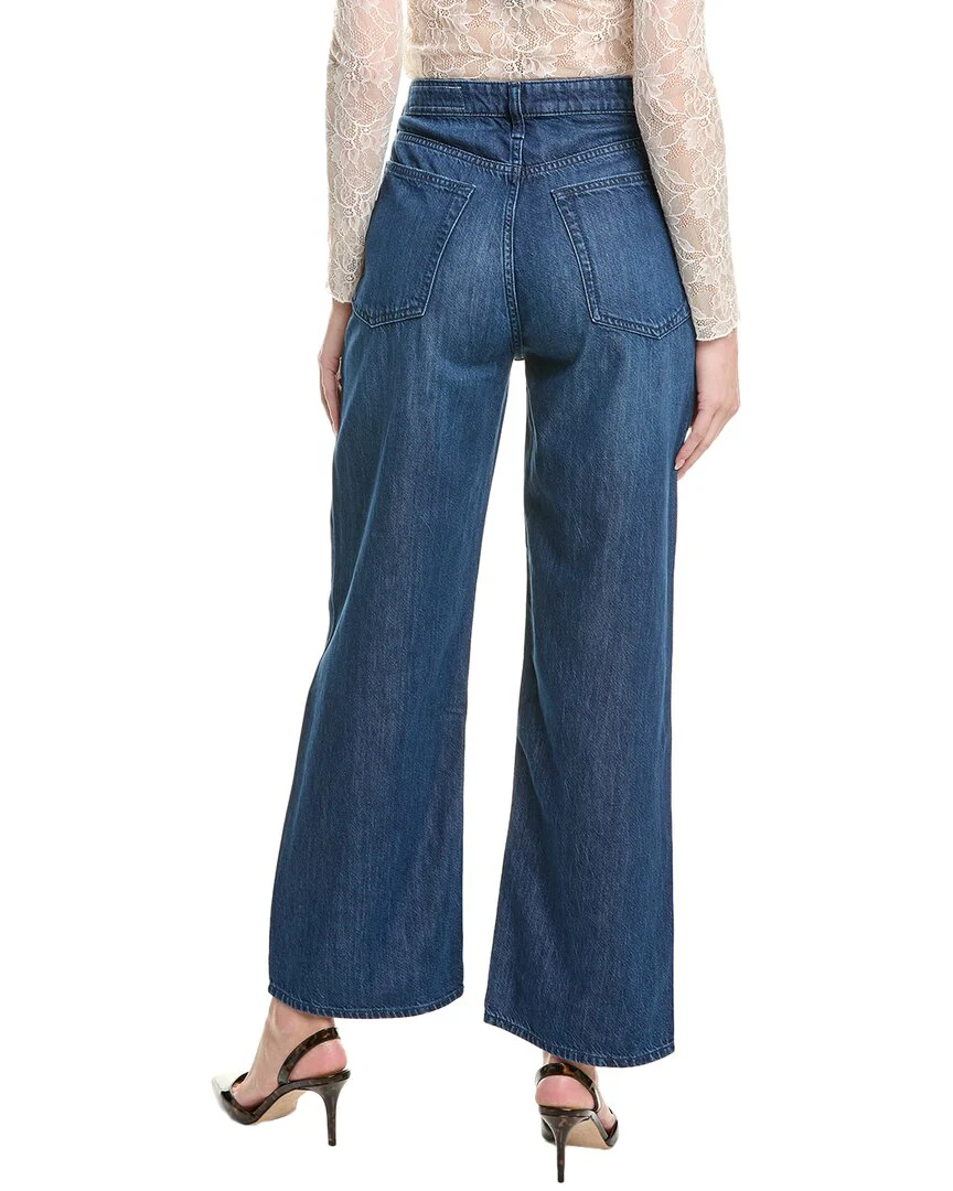 rag & bone Lori Mid-Rise Dark Wash Wide Leg Jean