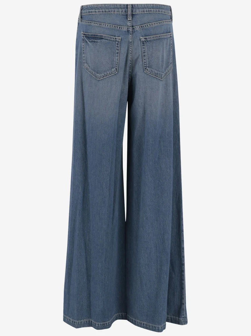 Relaxed Wide-Leg Jeans With Washed Effect