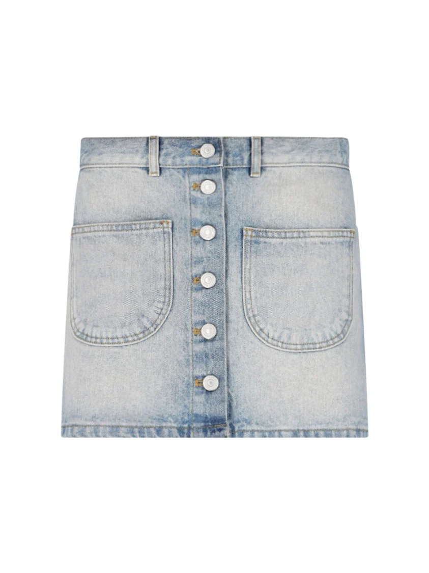 Blue Denim Mini Skirt