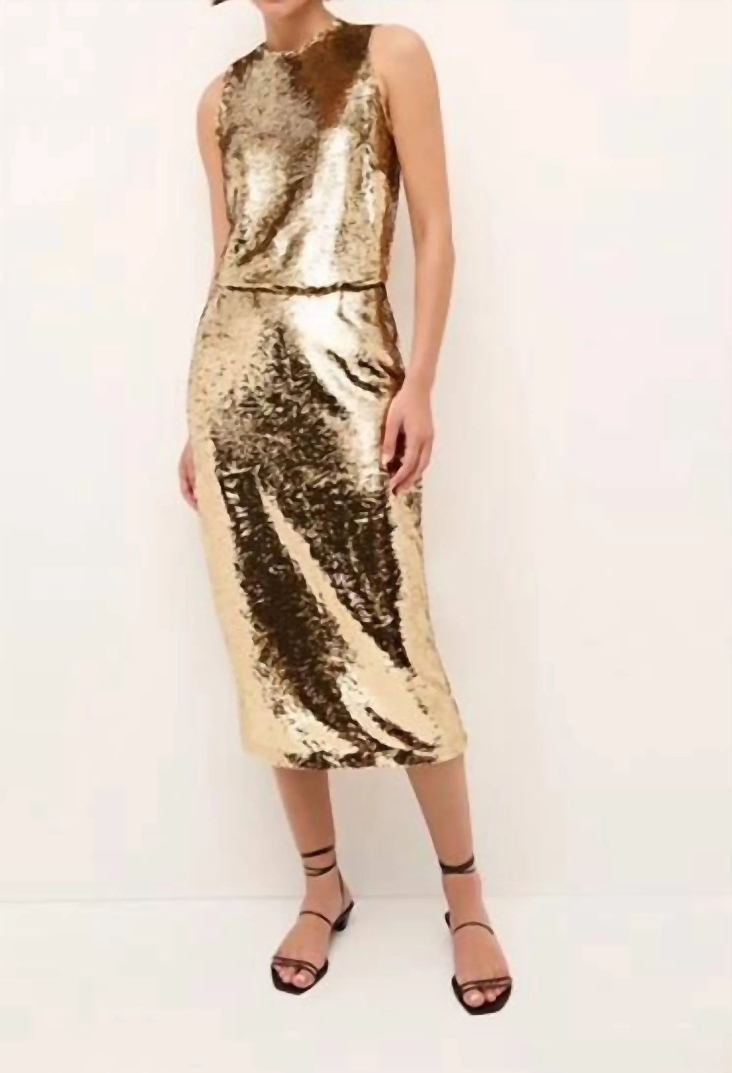 2 Pc Set Davis Top & Wray Skirt In Taupe