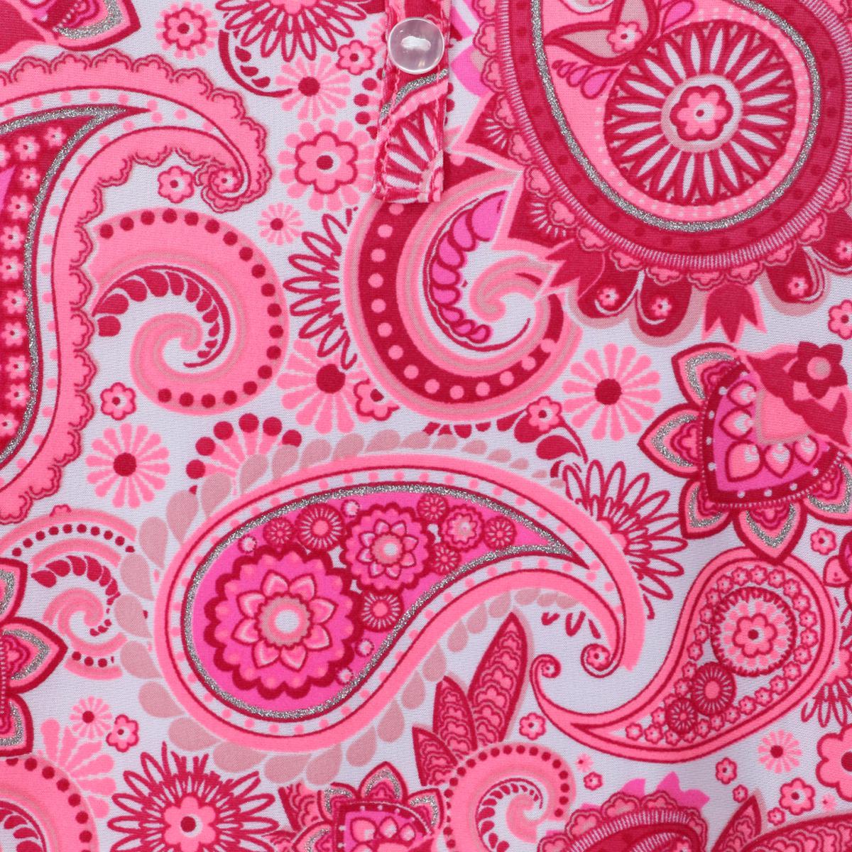 Women's Plus Size Paisley Henley Short Sleeve and Shorts Set