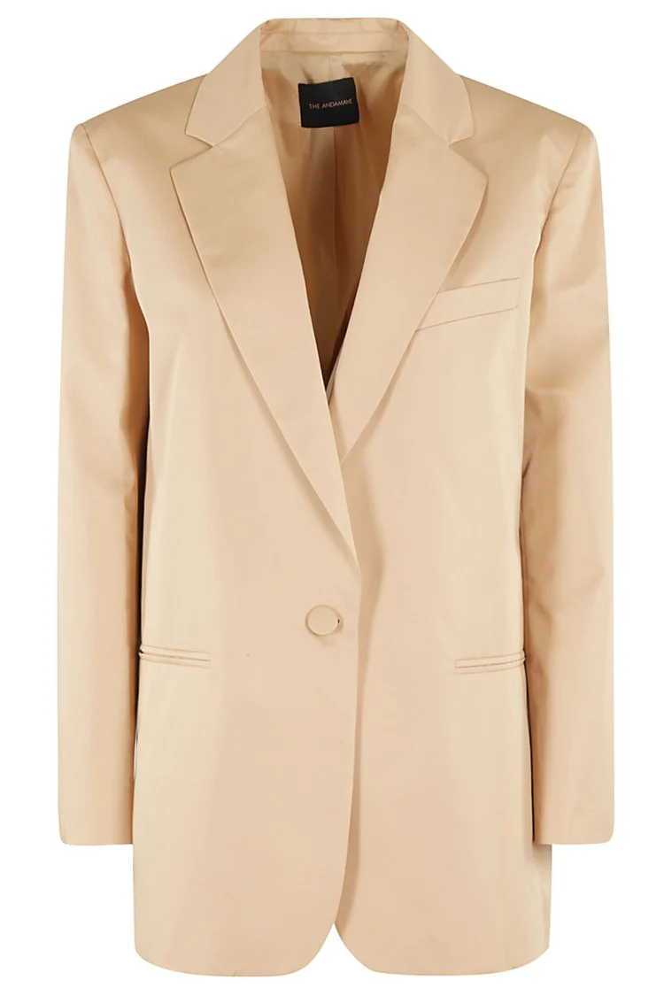 Blush Satin Cotton Blazer