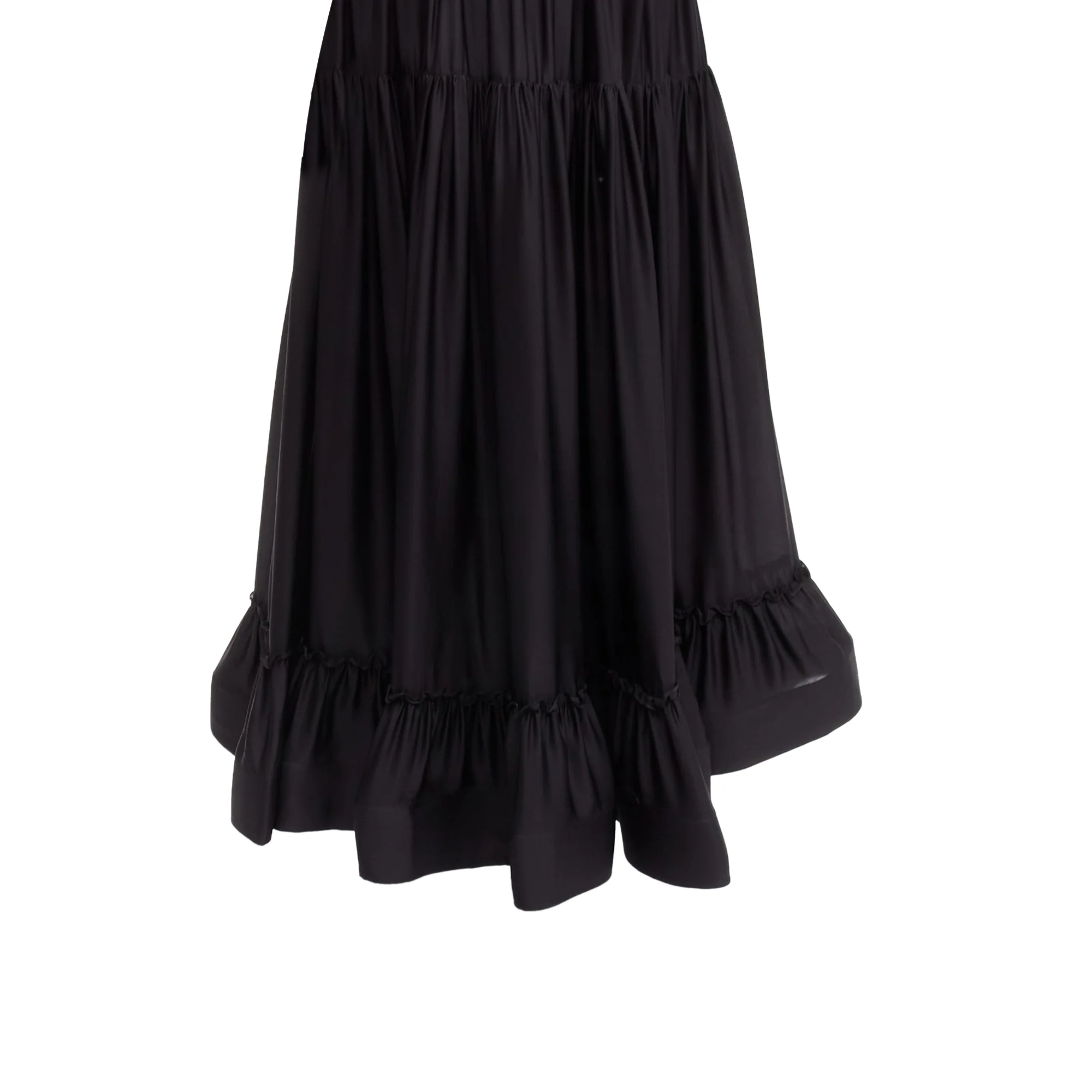 Stella McCartney silk crin flounce hem tie midi skirt