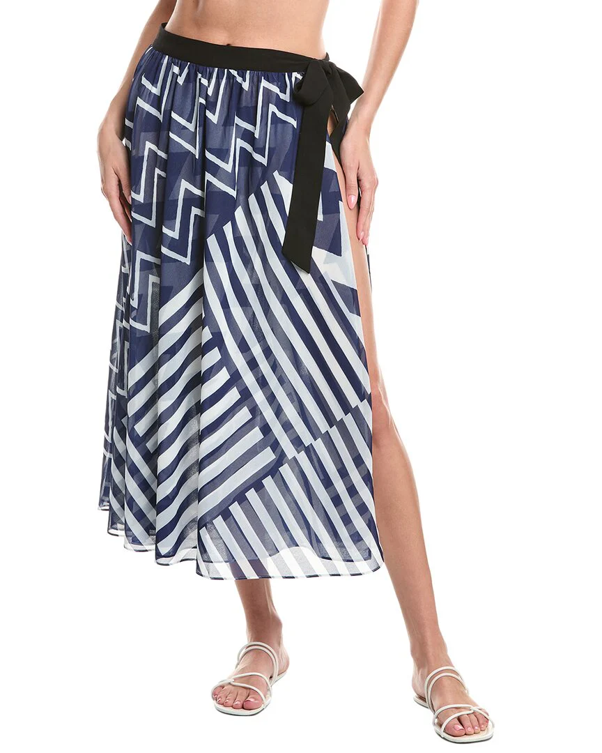 Milly Patchwork Chevron Skirt