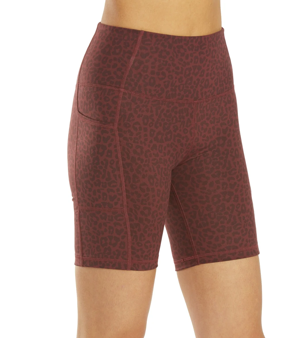 Everyday Yoga Uphold Cheetah High Waisted Biker Shorts with Pockets 7