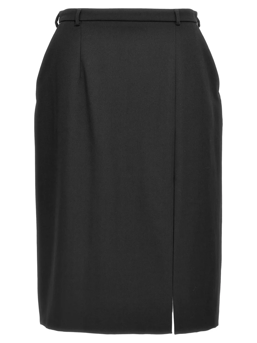 Wool Skirt With Front Split