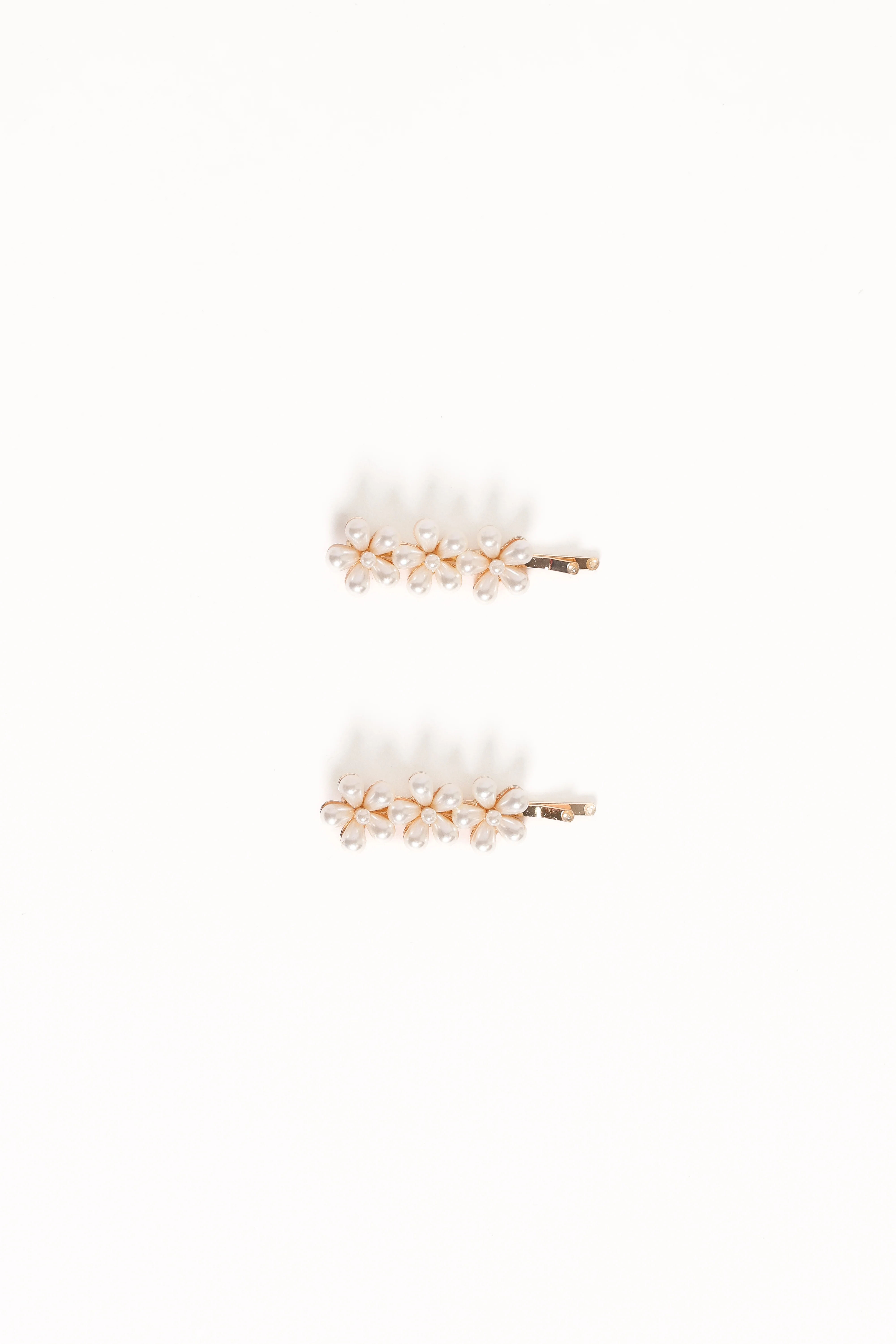 Isabella Hair Clip Set - Pearl