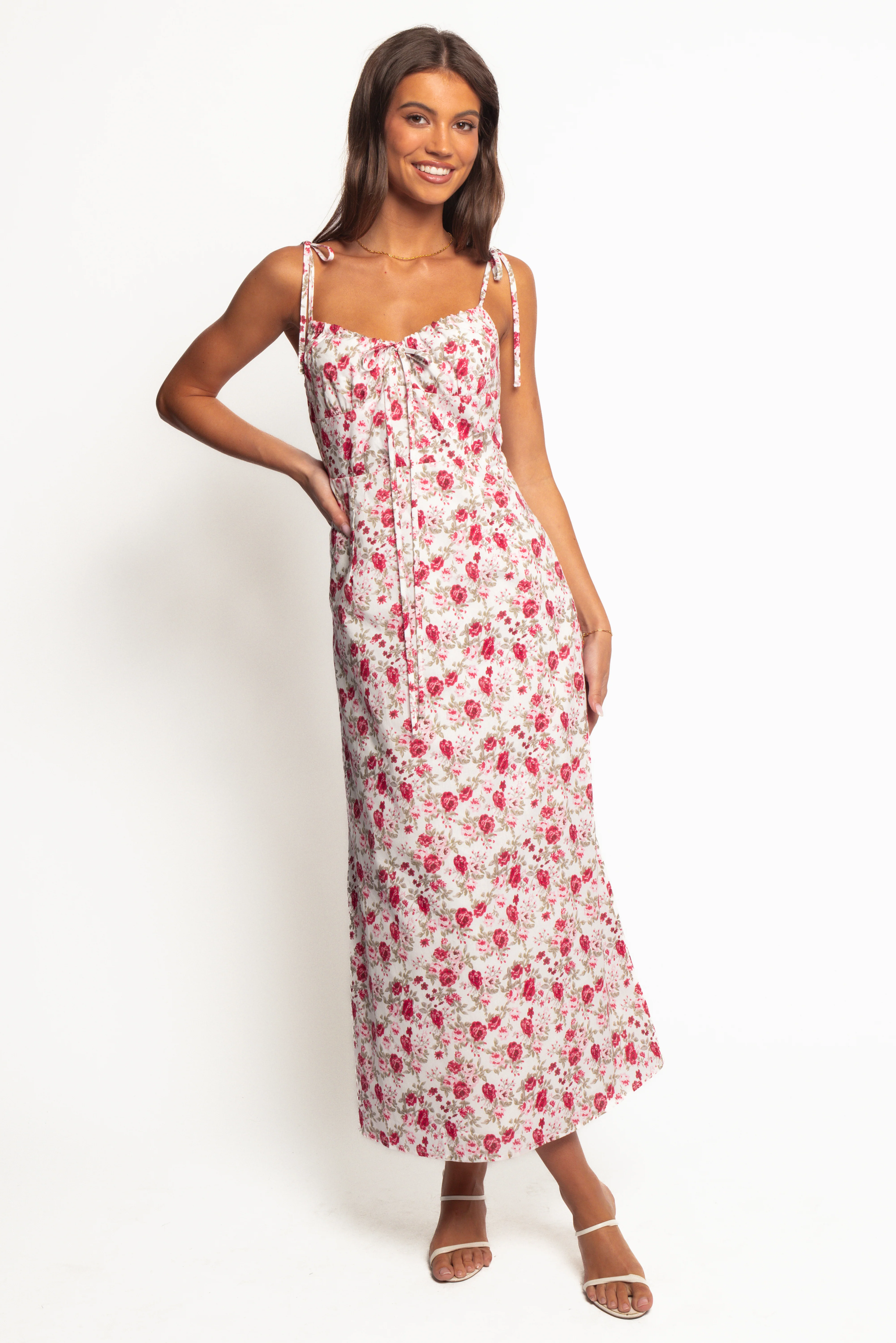 Imelda Midi Dress - Rose Print