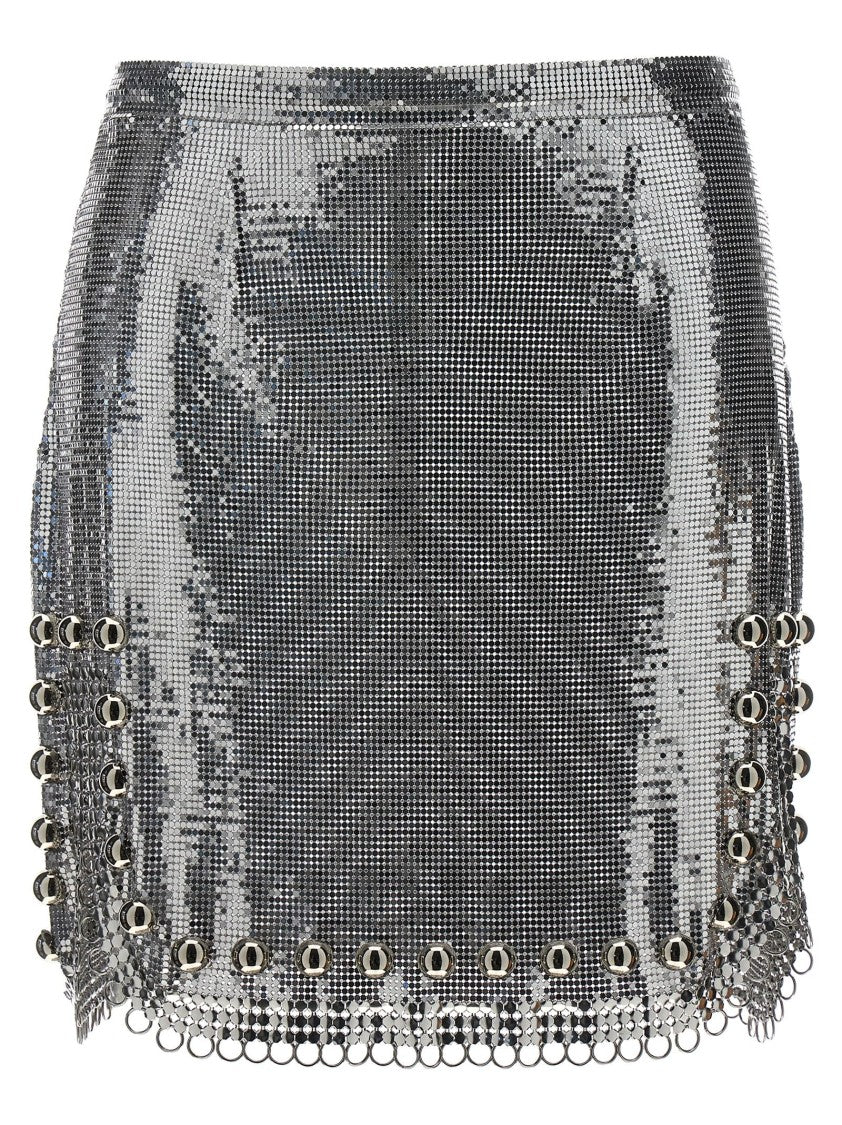 Metallic Mesh Skirt