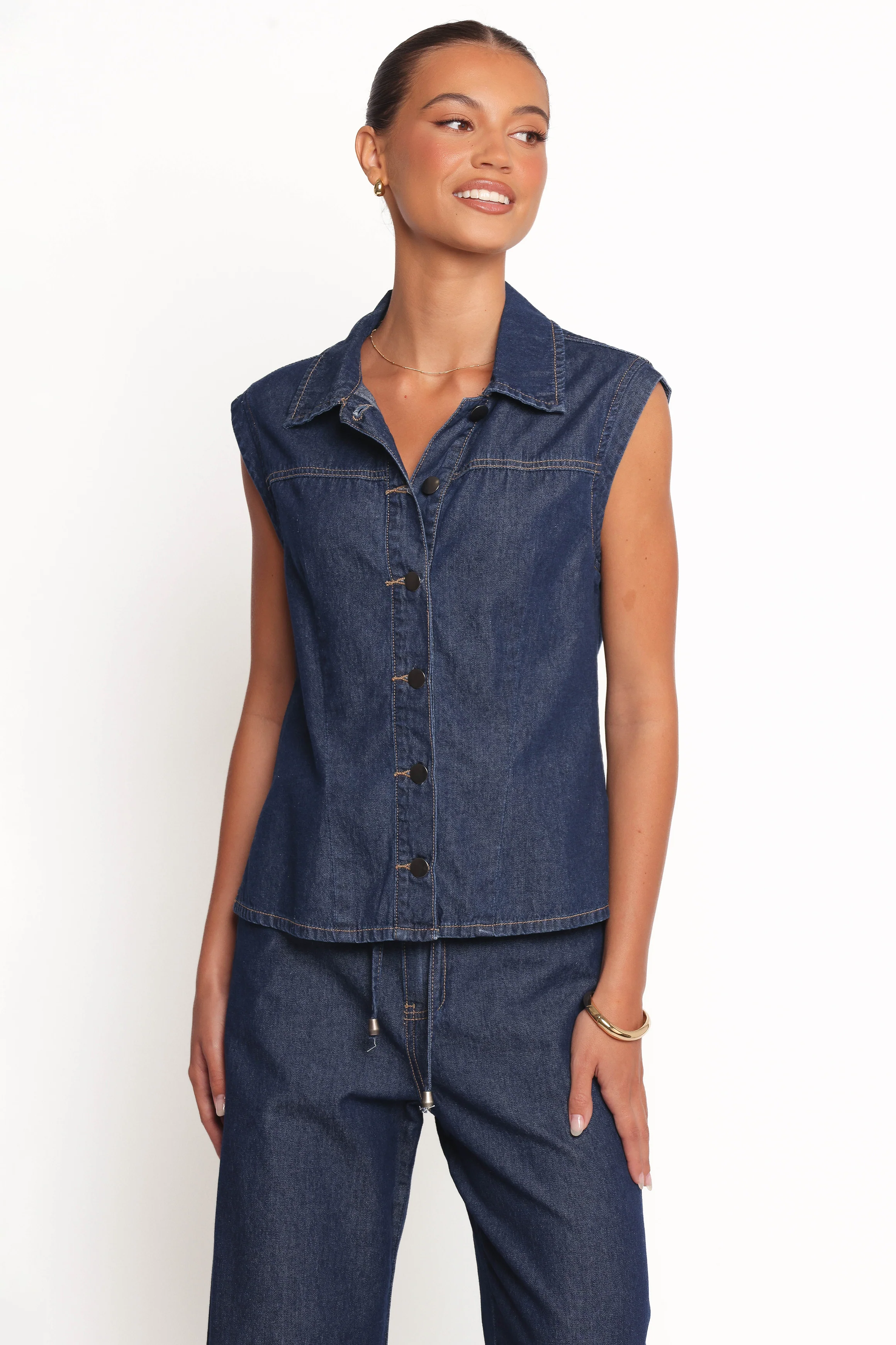 Kirie Denim Top - Indigo