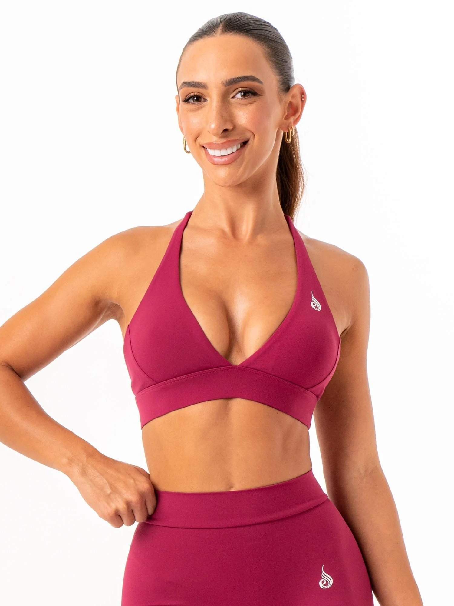 NKD Halter Sports Bra - Wine