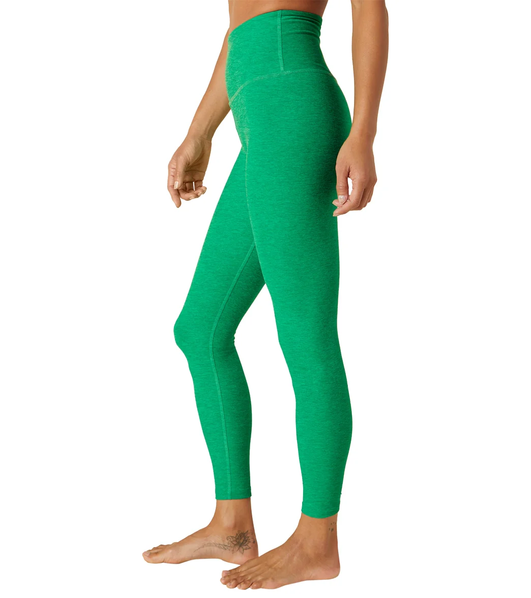 Beyond Yoga Spacedye High Waisted Caught In The Midi 7/8 Yoga Leggings Green Grass Heather