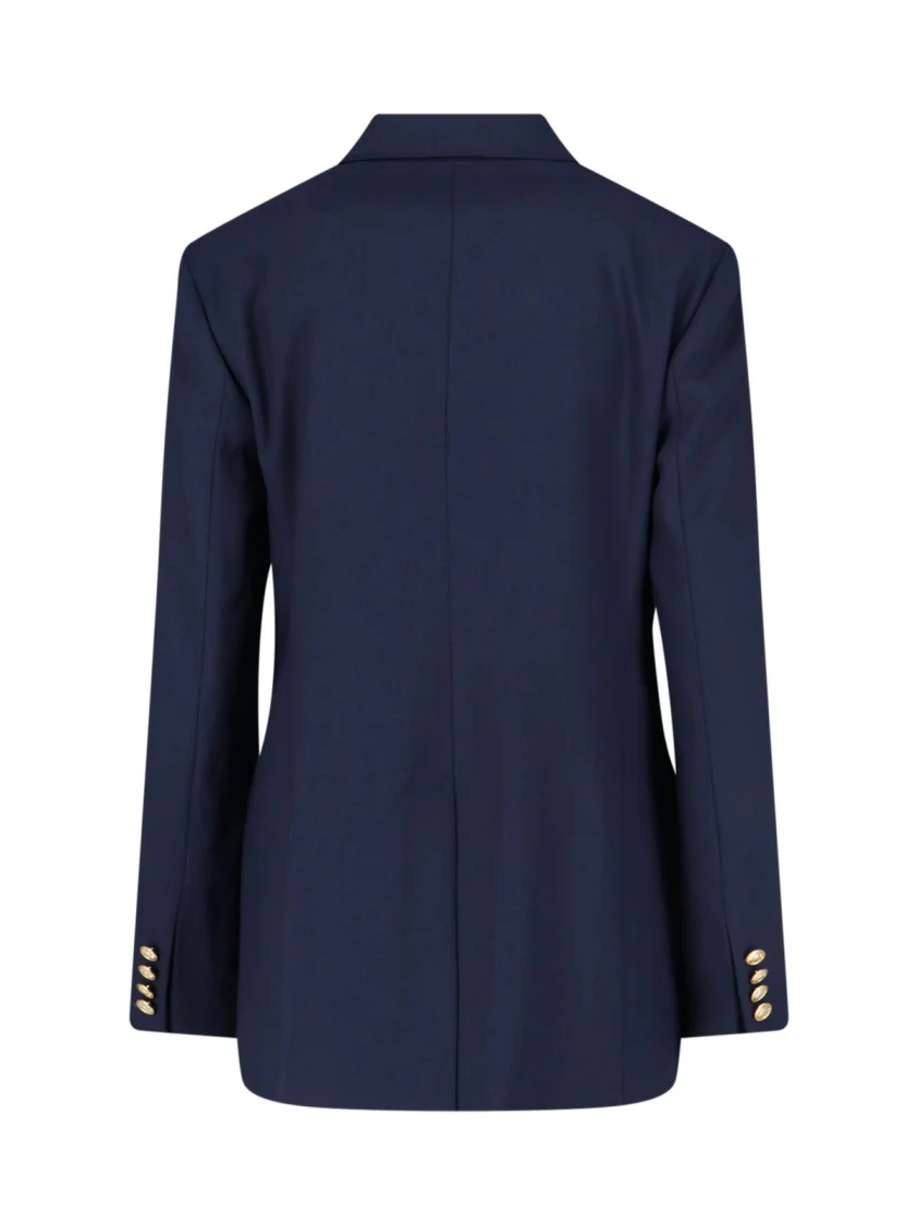 Tailored Double-Breasted Jacket With Gold Buttons