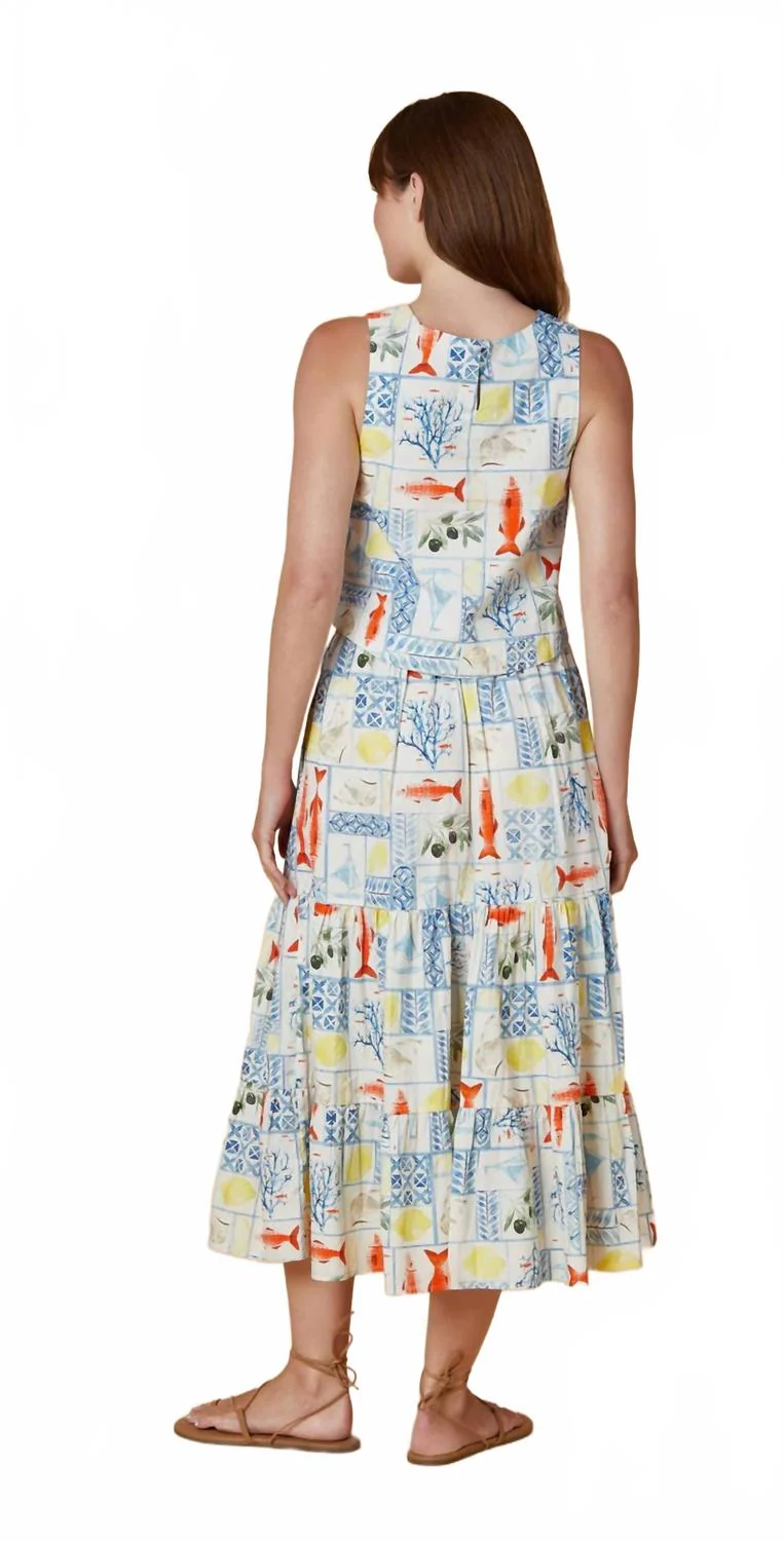 Eloise Midi Skirt In Il Lido