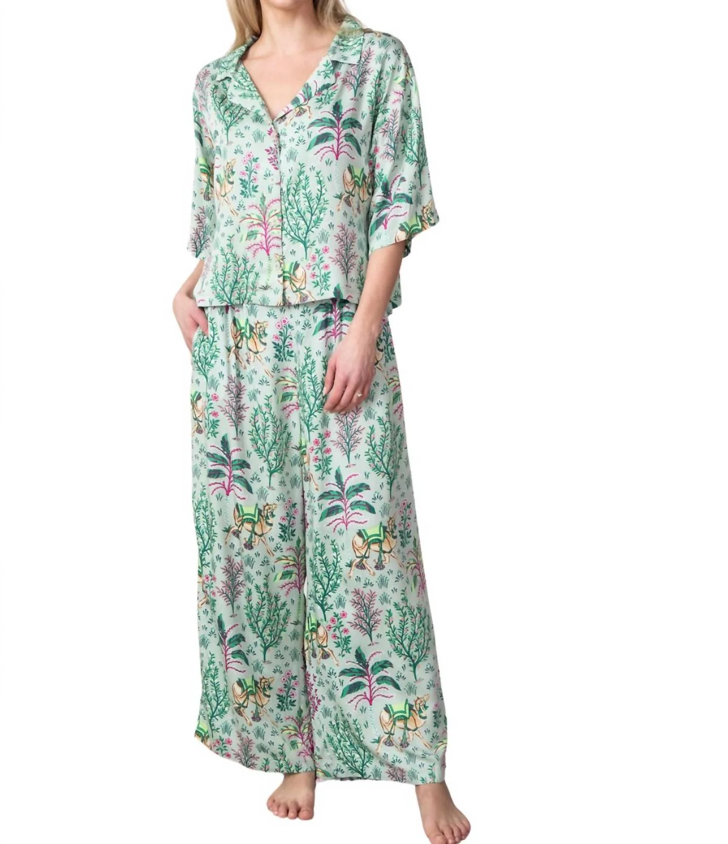 Wildest Dreams Pj Set In Avocado