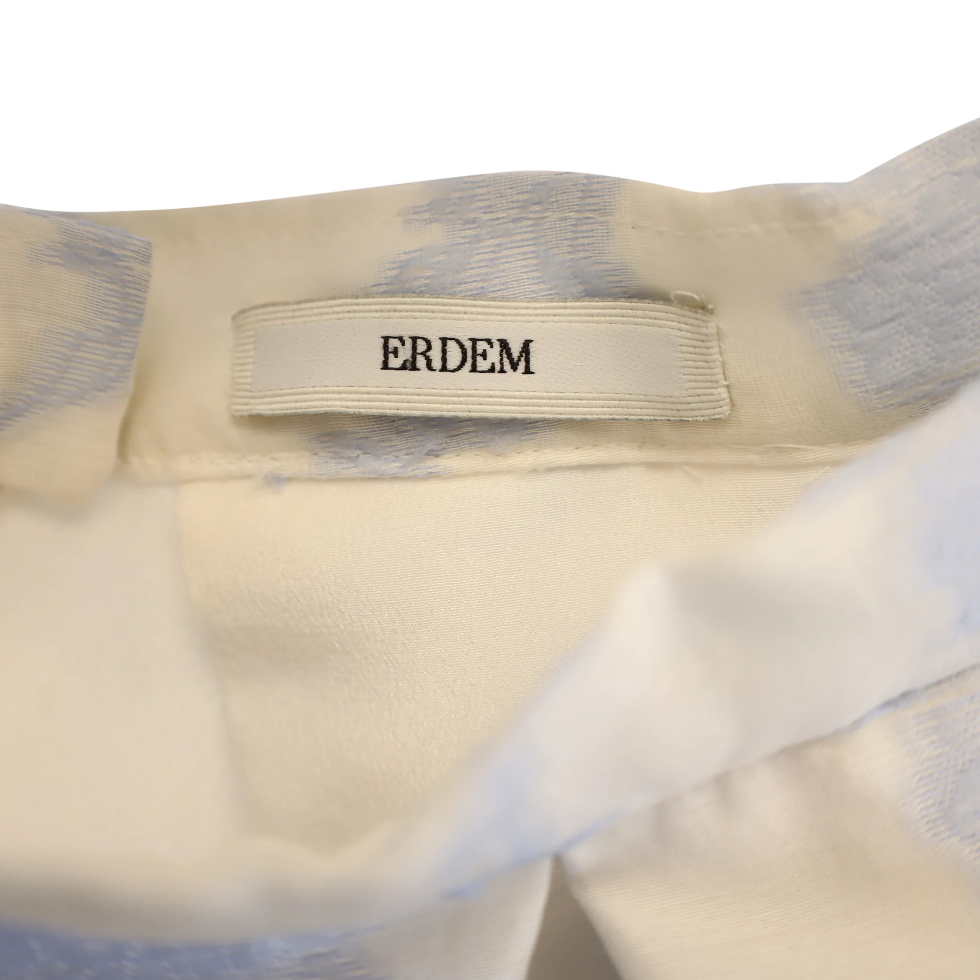 Erdem Floral Midi Skirt in Light Blue SIlk