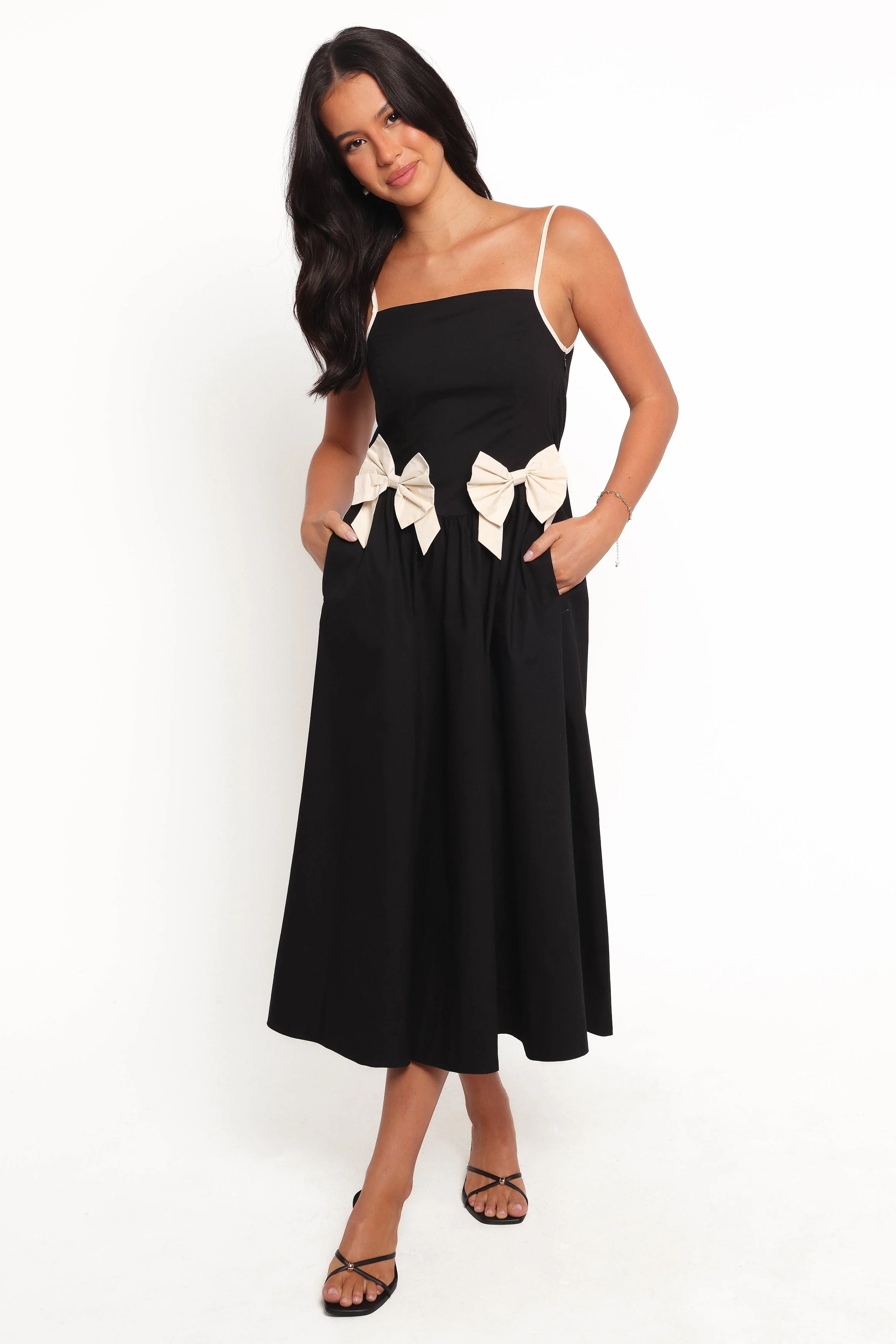 Tia Midi Dress - Black